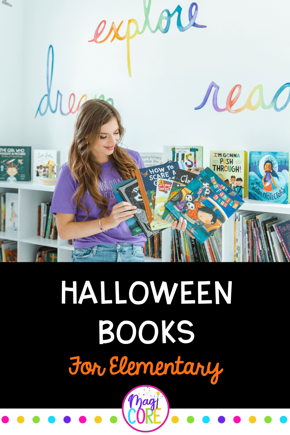 halloween book recommendation pin