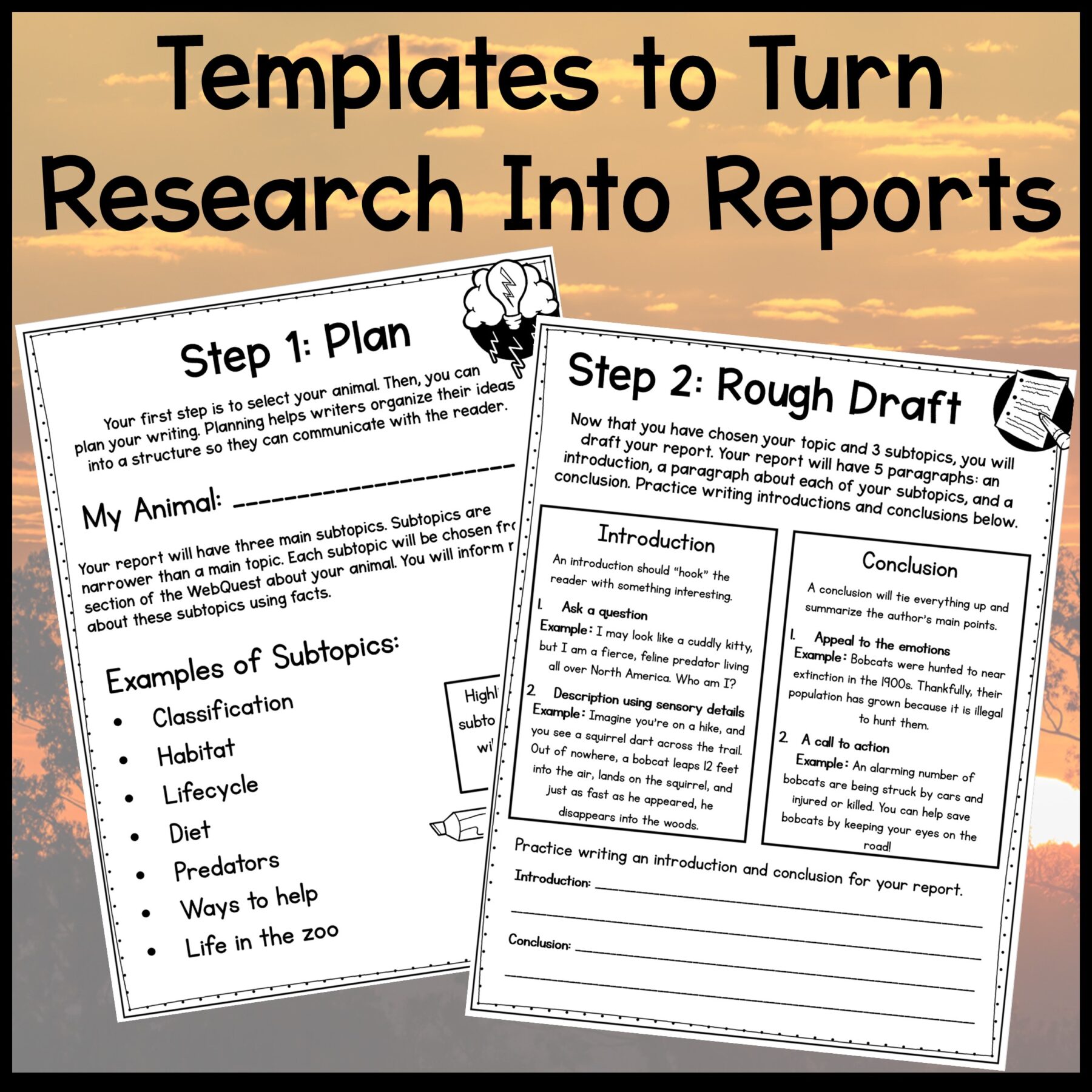 Savanna Animals Digital Research WebQuest BUNDLE - 2nd-5th Grade - Google Slides - Image 14