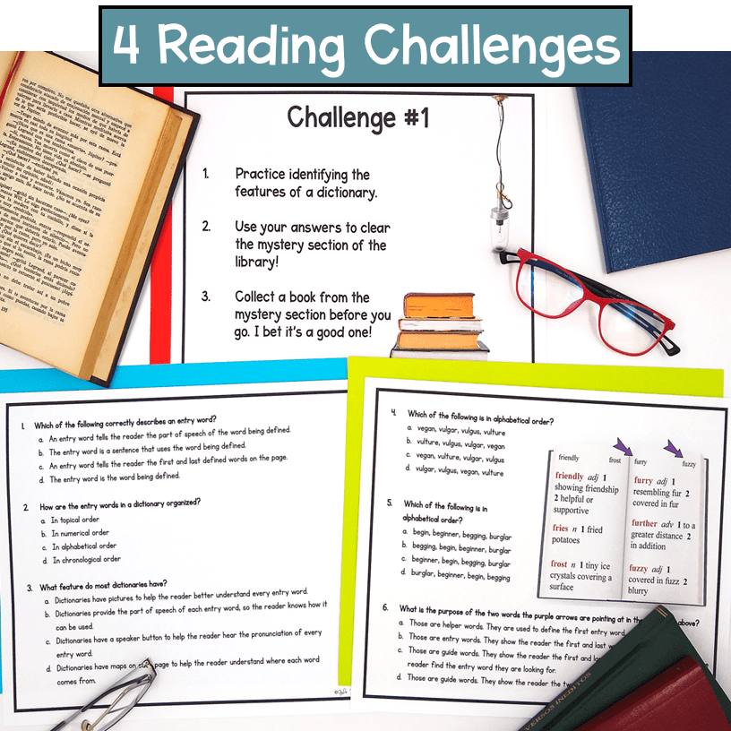 Dictionary Skills 4th & 5th Grade ELA Escape Room & Webscape™ Digital Activities - Image 2
