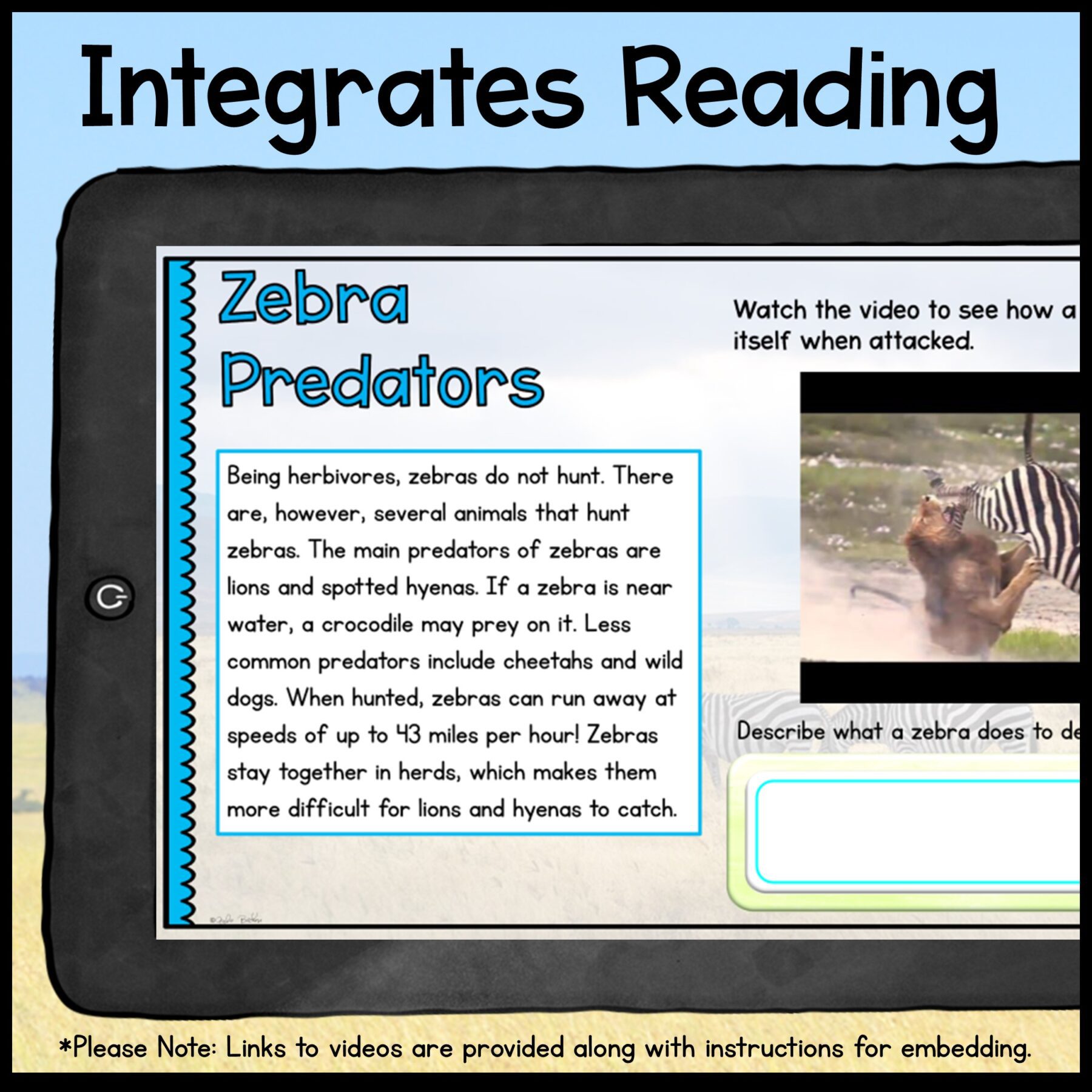 Zebras Digital Research WebQuest - 2nd-5th Grade - Google Slides - Image 2