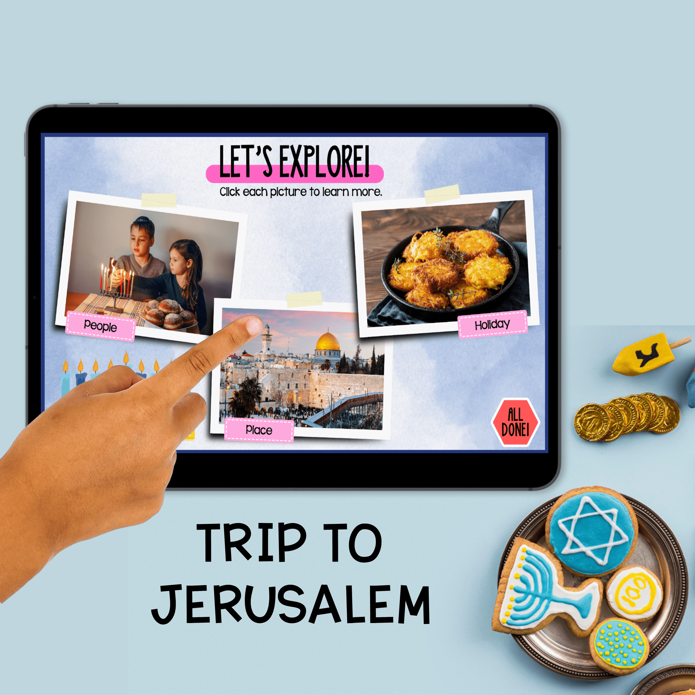 Hanukkah Virtual Field Trip 1st Grade Holidays Around the World Digital Activity - Image 2