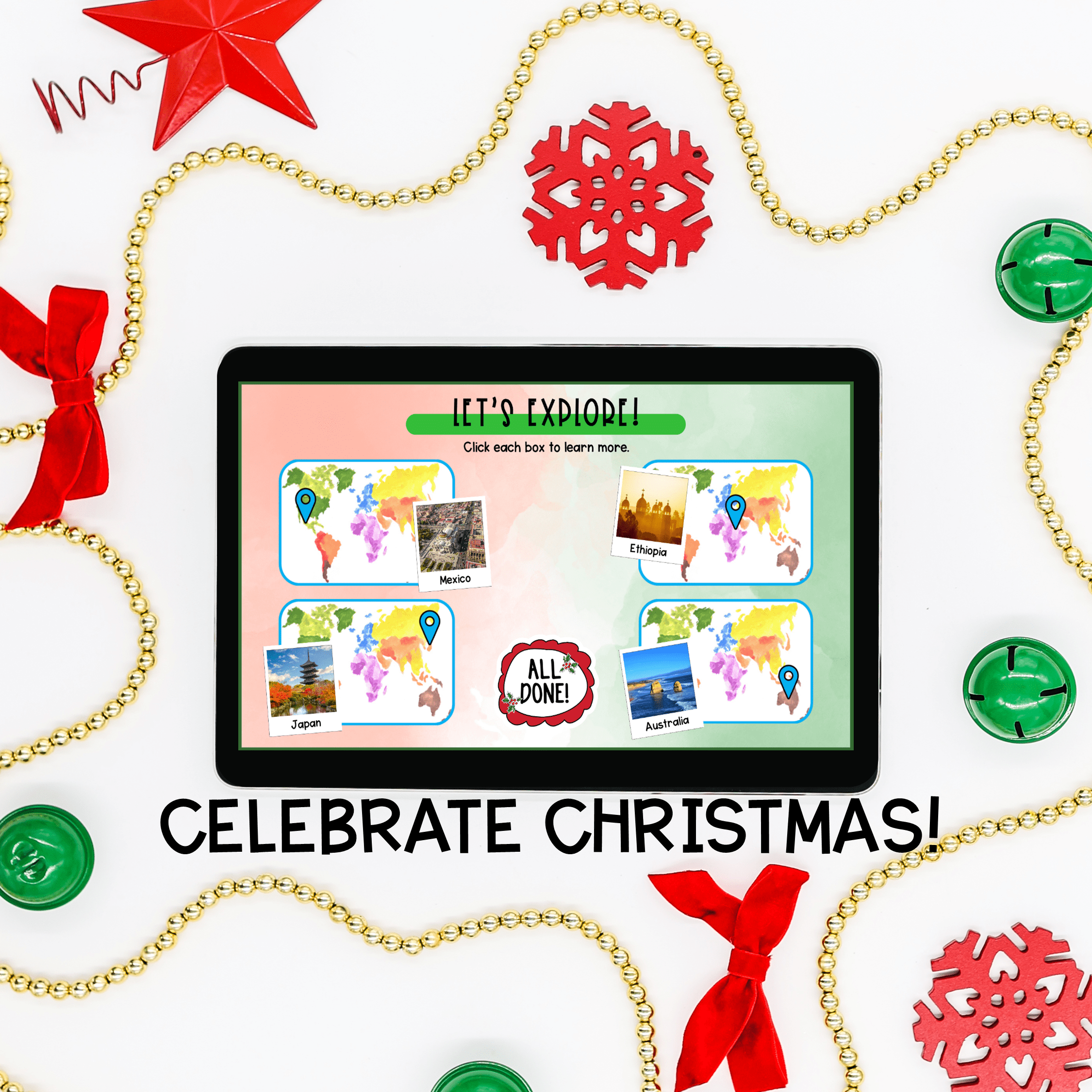 Christmas Around the World Holiday Virtual Field Trip Digital Activity 1st Grade - Image 2