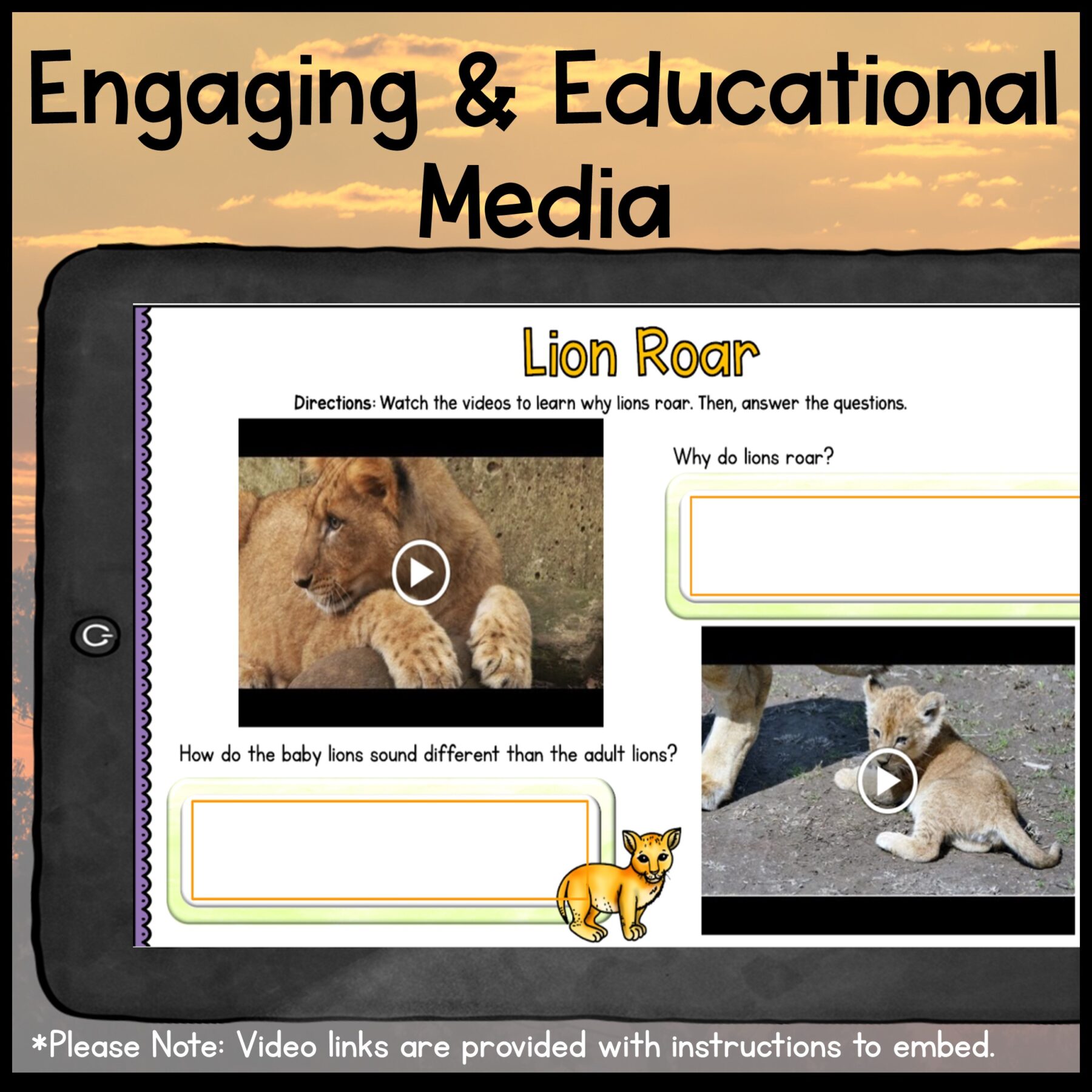 Savanna Animals Digital Research WebQuest BUNDLE - 2nd-5th Grade - Google Slides - Image 3