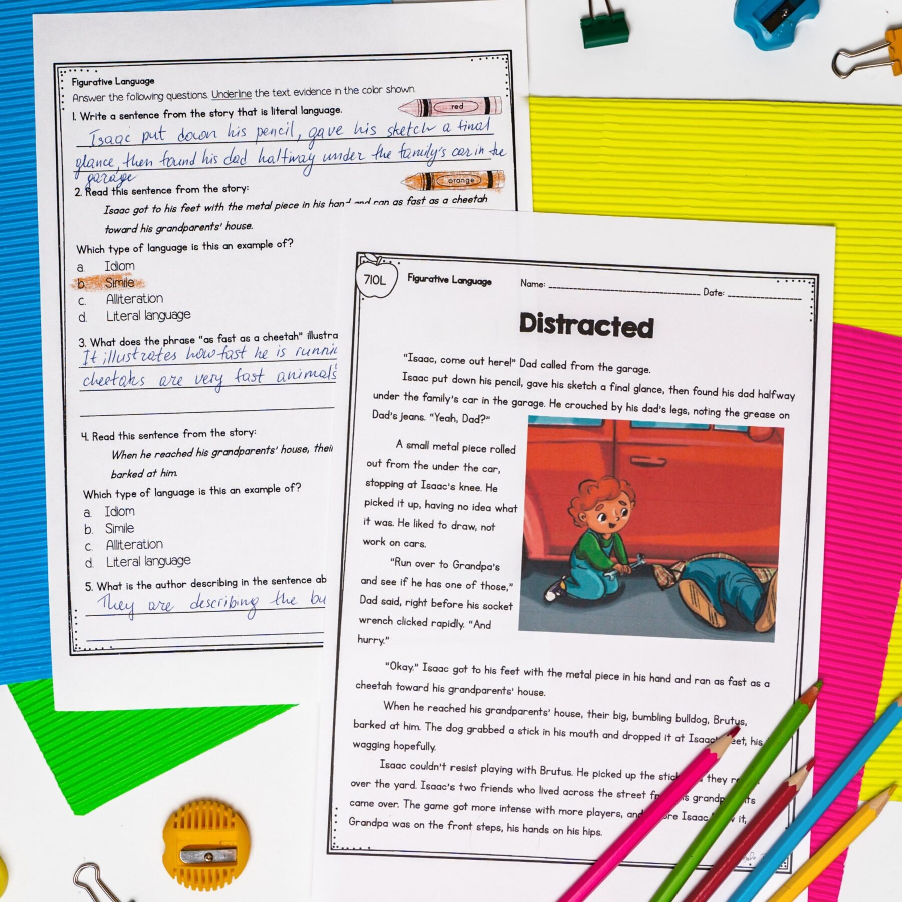Figurative Language Reading Comprehension - 2nd Grade Florida BEST - ELA.2.R.3.1 - Image 3