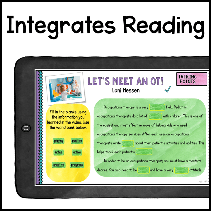 Virtual Career Day Occupational Therapist Google Slides Job Exploration Activity - Image 3