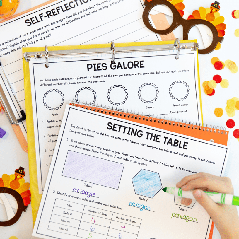 Thanksgiving Feast Project Based Learning 2nd Grade Math Activity & Worksheets - Image 3