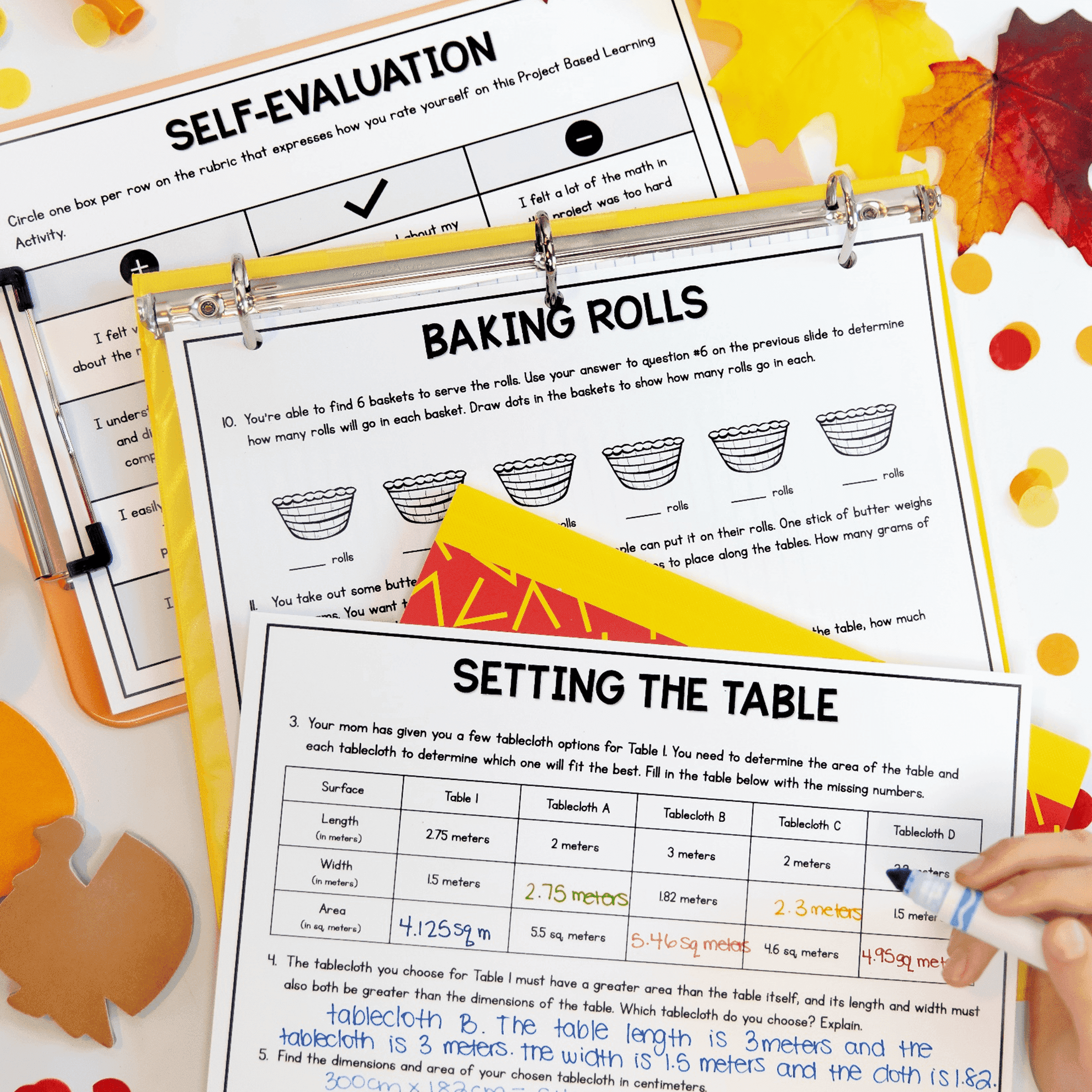 Thanksgiving Feast Project Based Learning 5th Grade Math Activity & Worksheets - Image 3