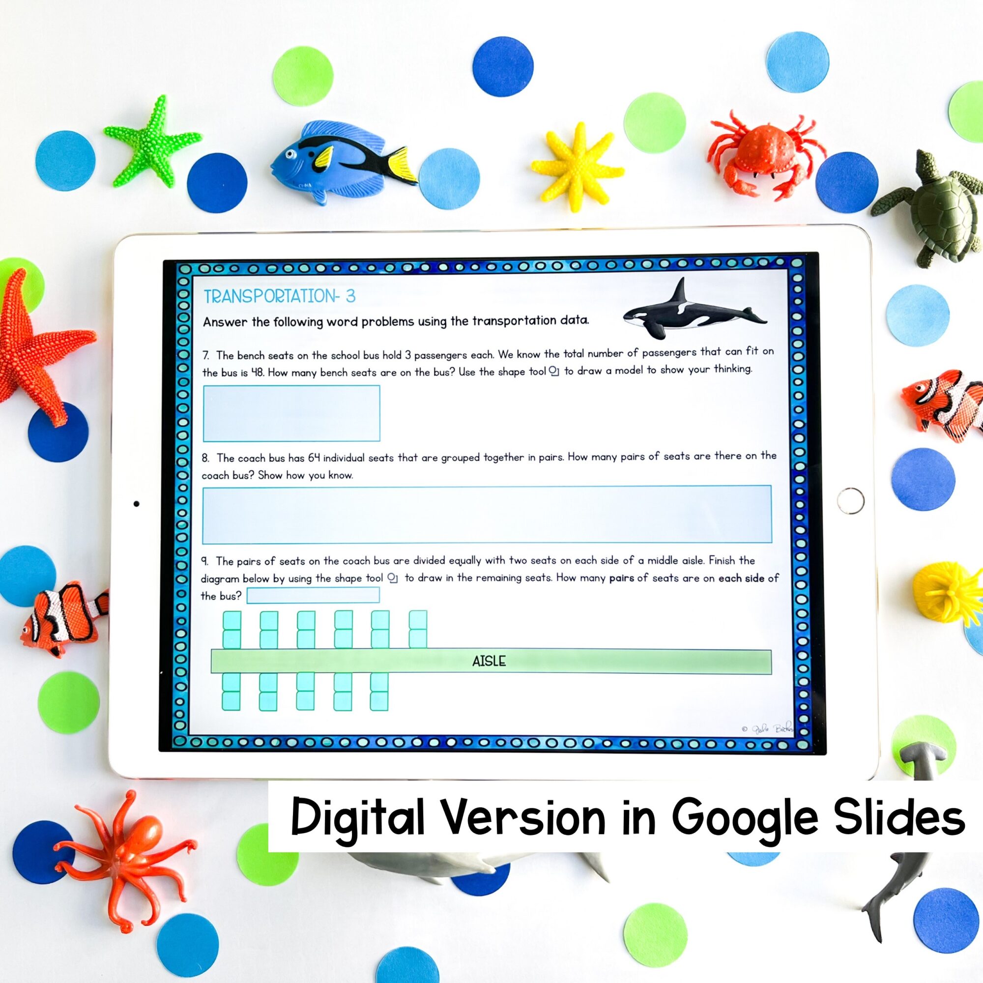 5th Grade Math Project Based Learning - Trip to the Aquarium PBL Print & Digital - Image 5