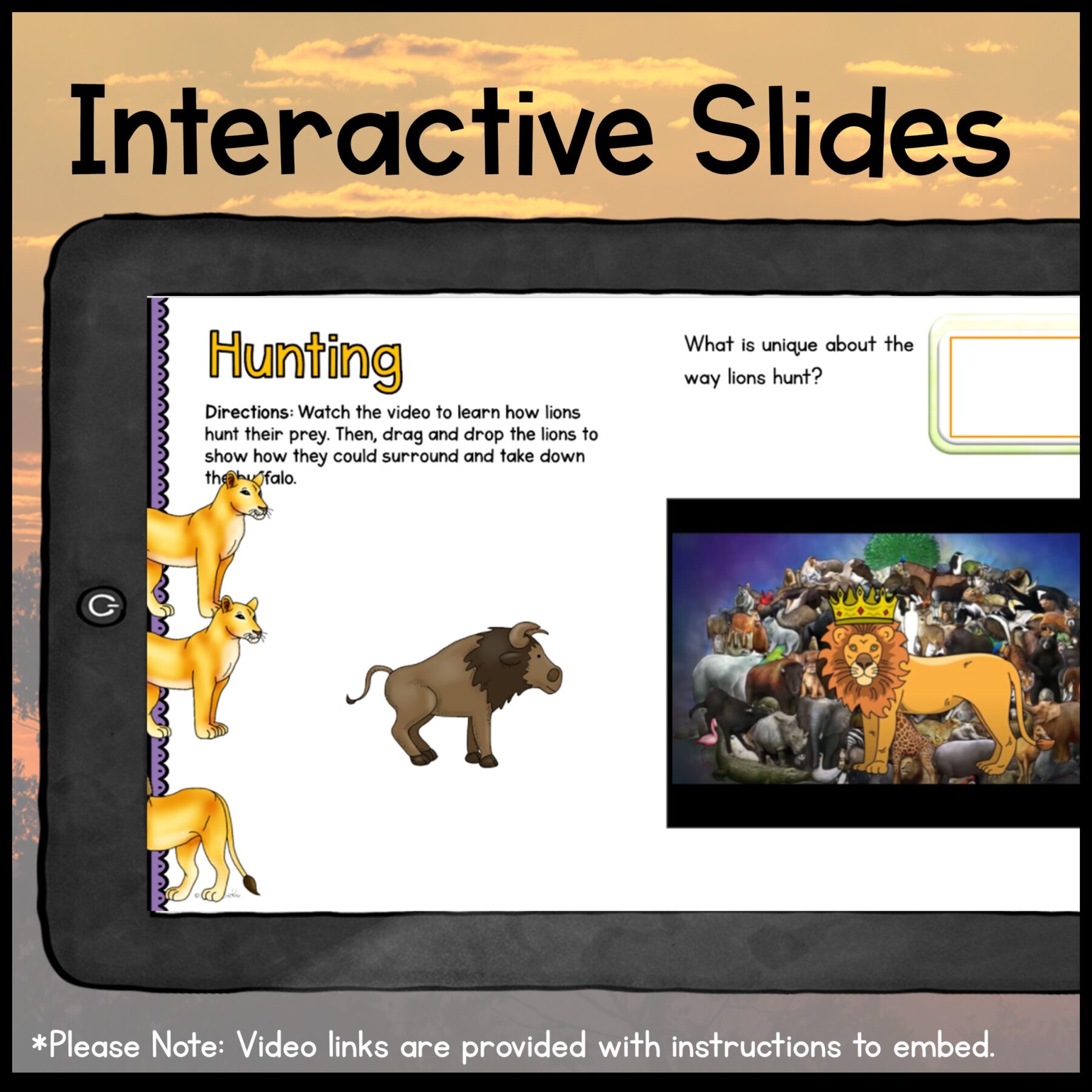 Savanna Animals Digital Research WebQuest BUNDLE - 2nd-5th Grade - Google Slides - Image 5