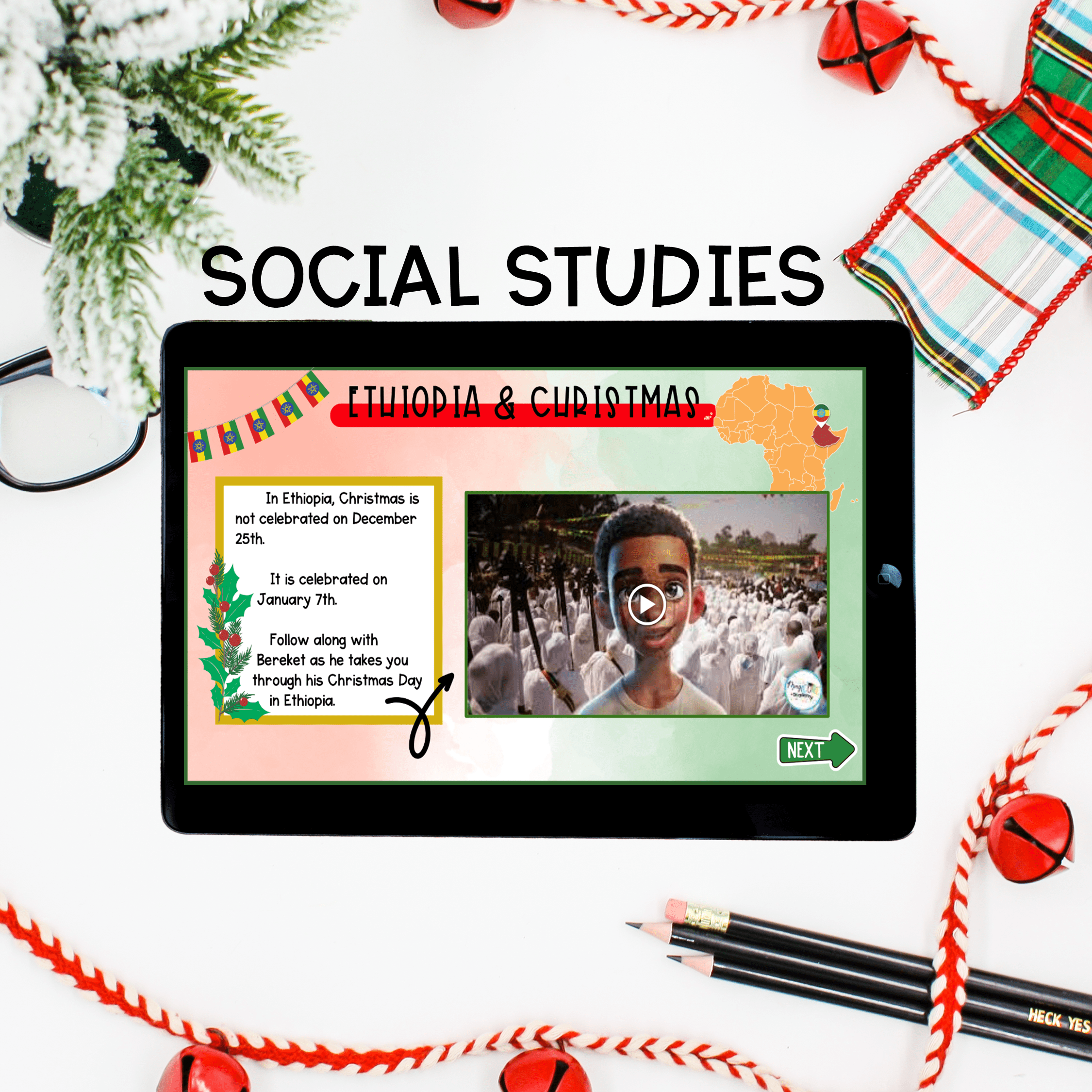 Christmas Around the World Holiday Virtual Field Trip Digital Activity 1st Grade - Image 5