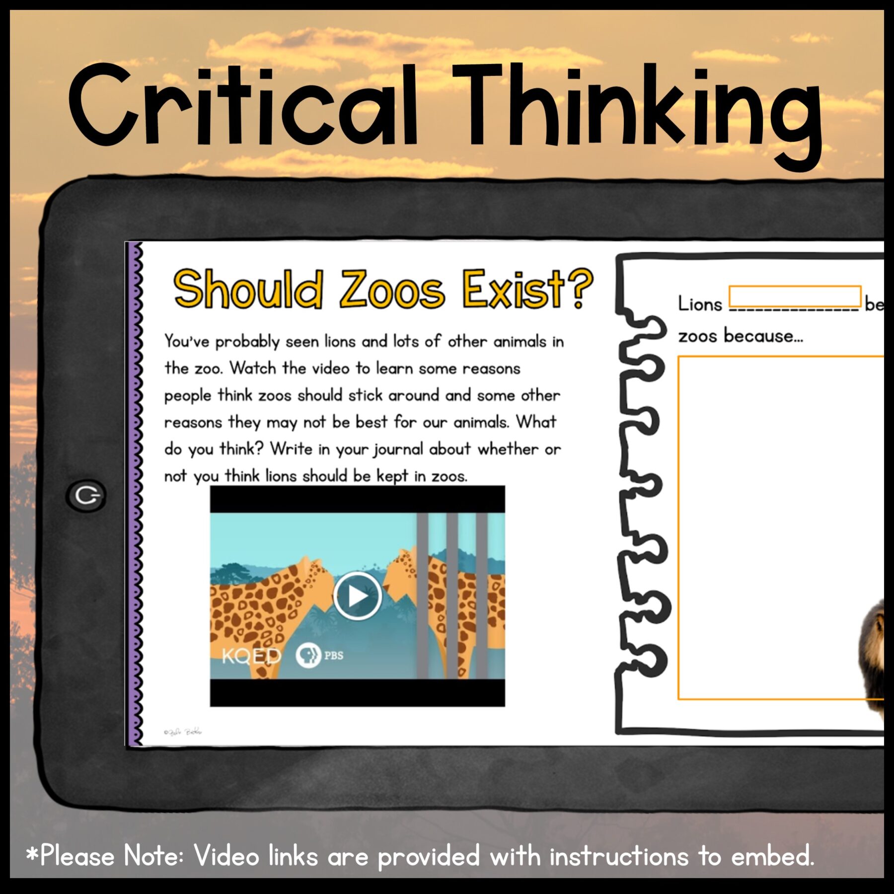 Savanna Animals Digital Research WebQuest BUNDLE - 2nd-5th Grade - Google Slides - Image 6