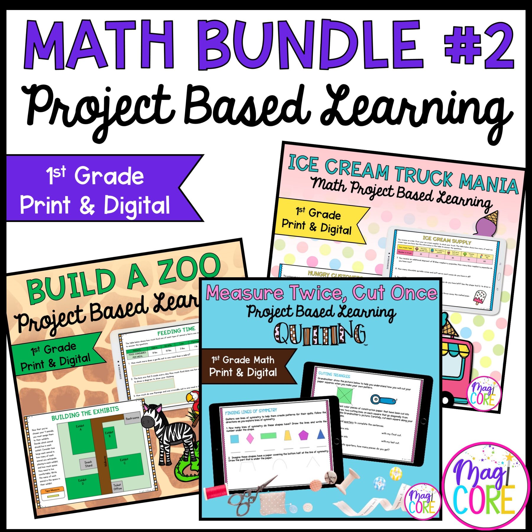 Project Based Learning - 1st Grade Math Bundle #2