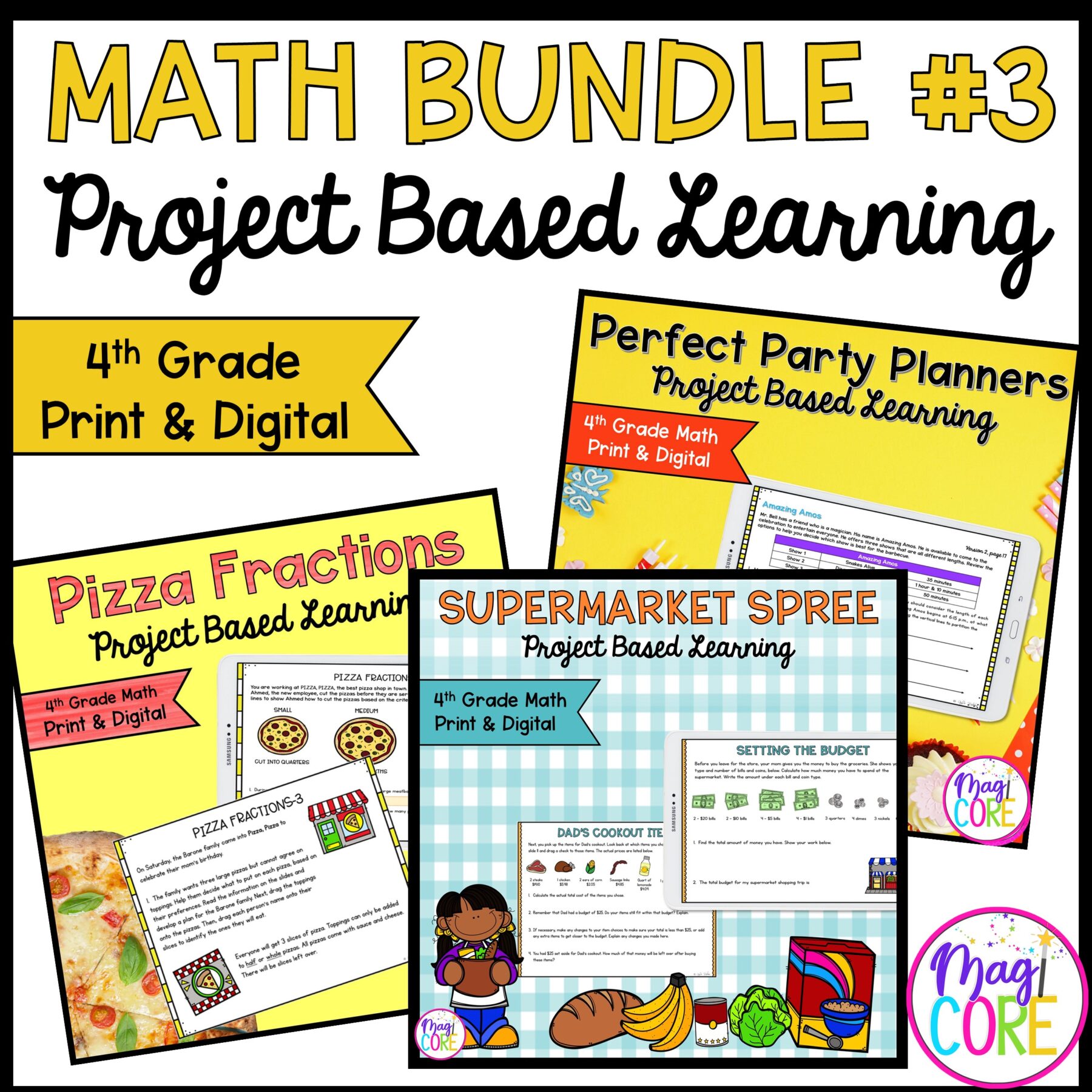 Project Based Learning - 4th Grade Math Bundle #3