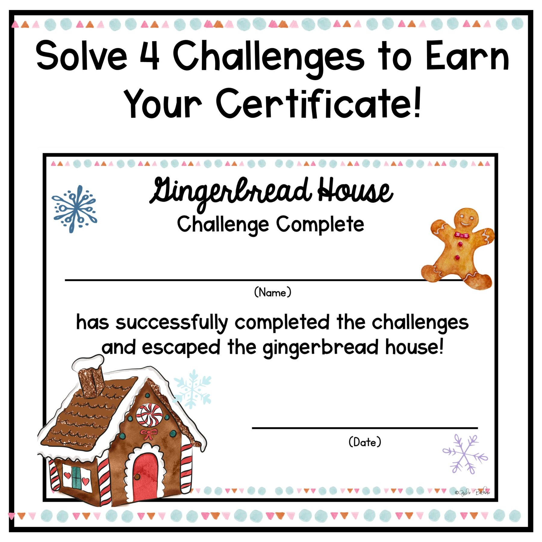 Gingerbread House Christmas Escape Room 1st Grade Reading Comprehension Activity - Image 13