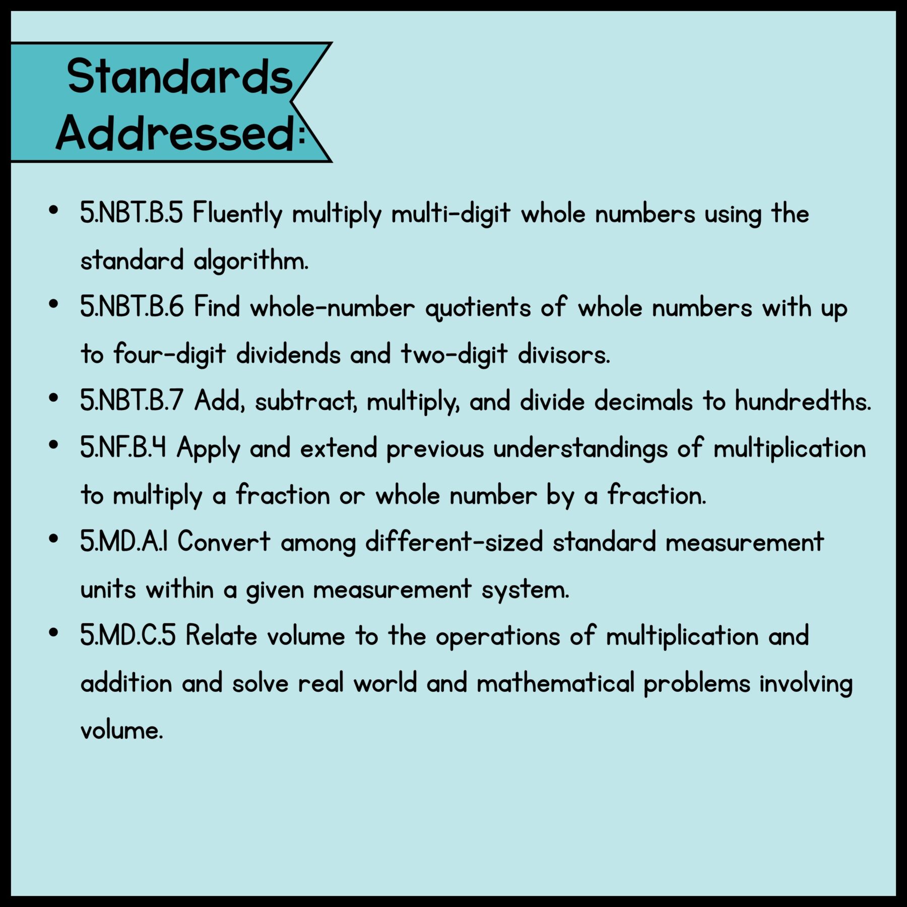 Project Based Learning – 5th Grade Math Bundle #3 - Image 15