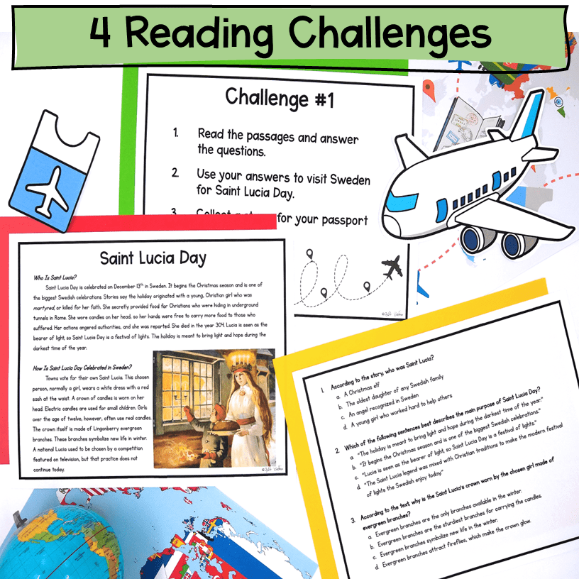 Holidays Around the World Escape Room 4th & 5th Grade Christmas Reading Activity - Image 2