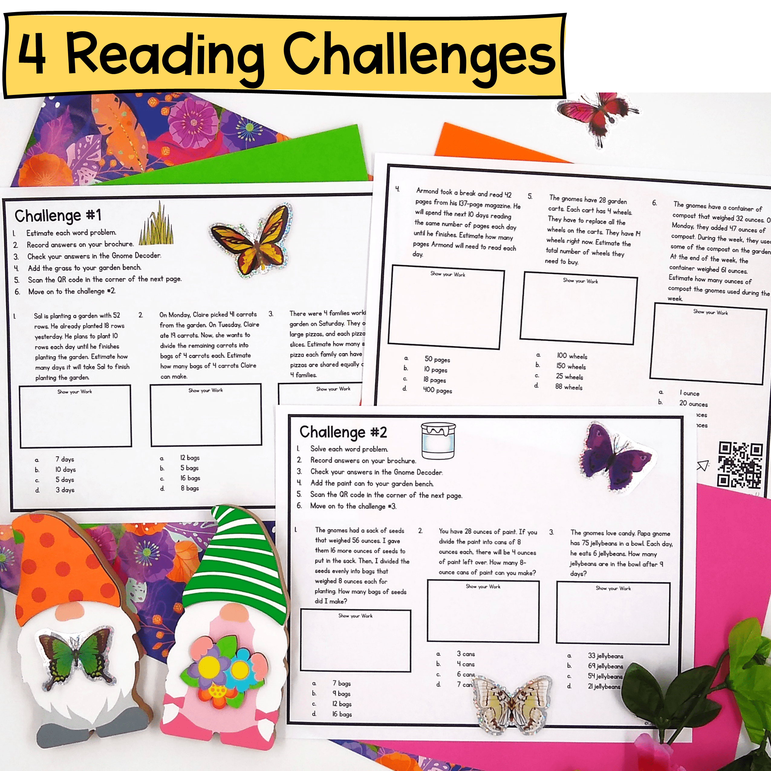 Two Step Word Problems All Operations 3rd Grade Print & Digital Math Escape Room - Image 2