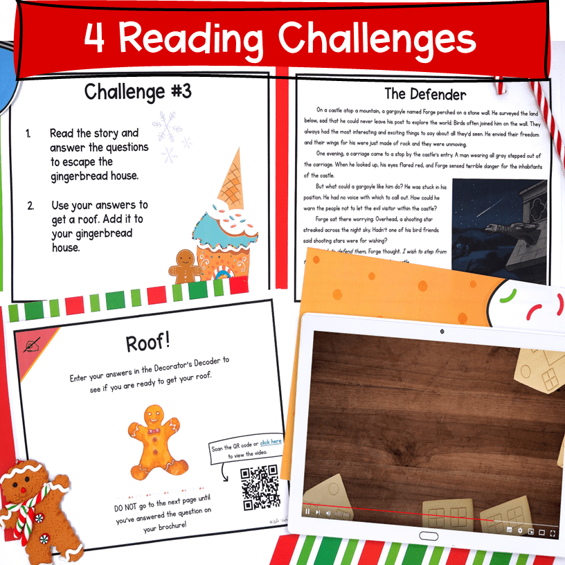 Gingerbread House Reading Escape Room - 4th & 5th Grade Christmas Activity ELA - Image 3