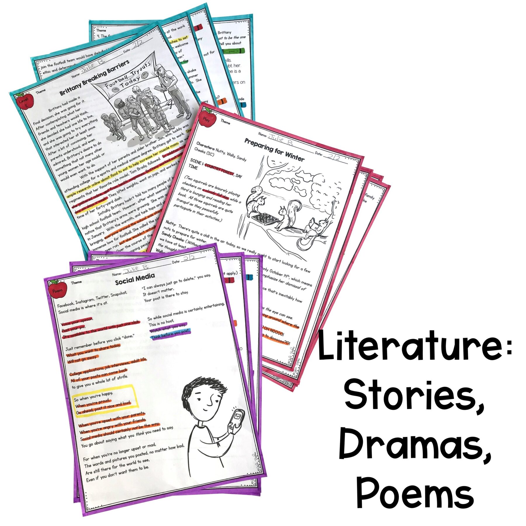 Theme Development - 4th & 5th Grade Florida BEST Standards - ELA.4.R.1.2 5.R.1.2 - Image 3