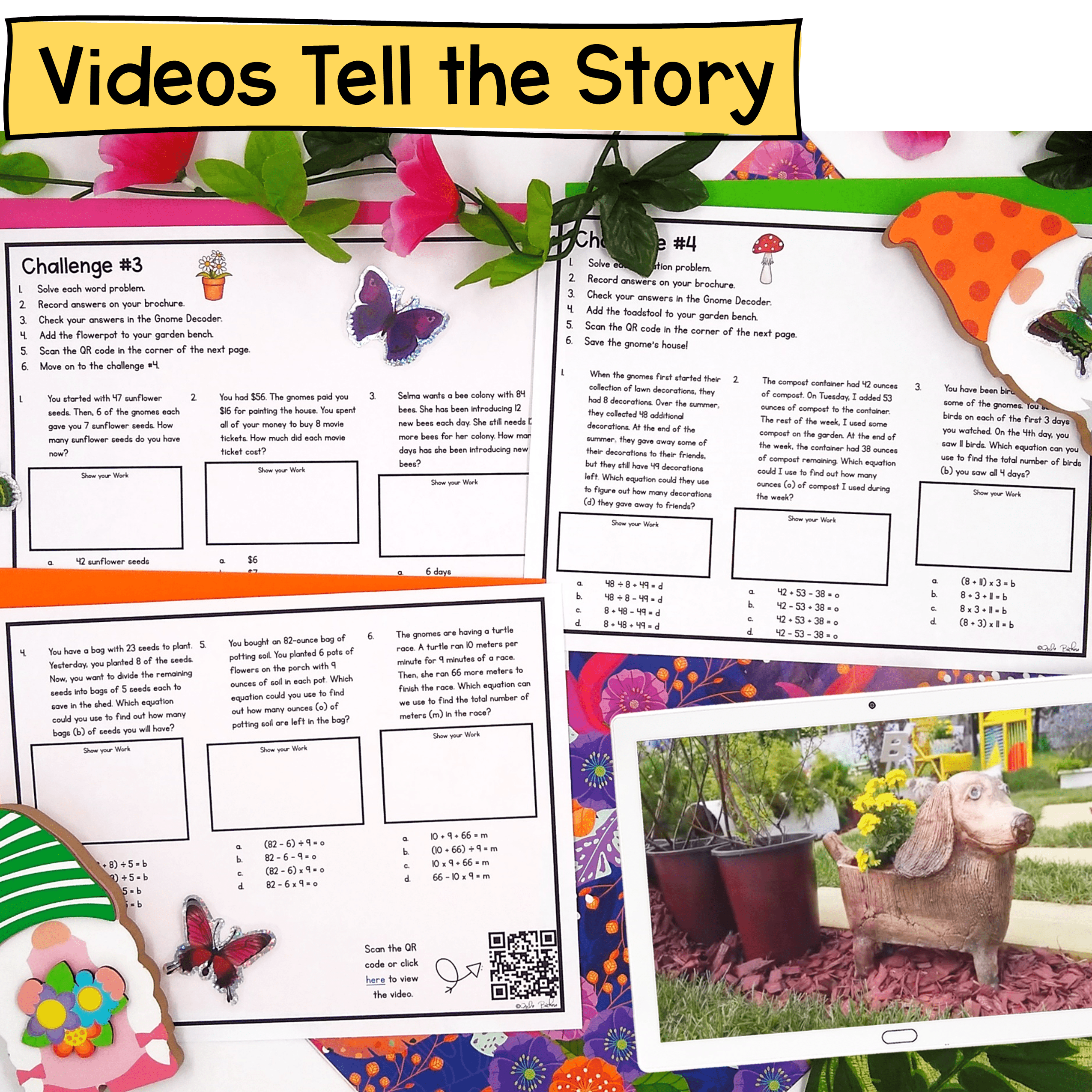 Two Step Word Problems All Operations 3rd Grade Print & Digital Math Escape Room - Image 3