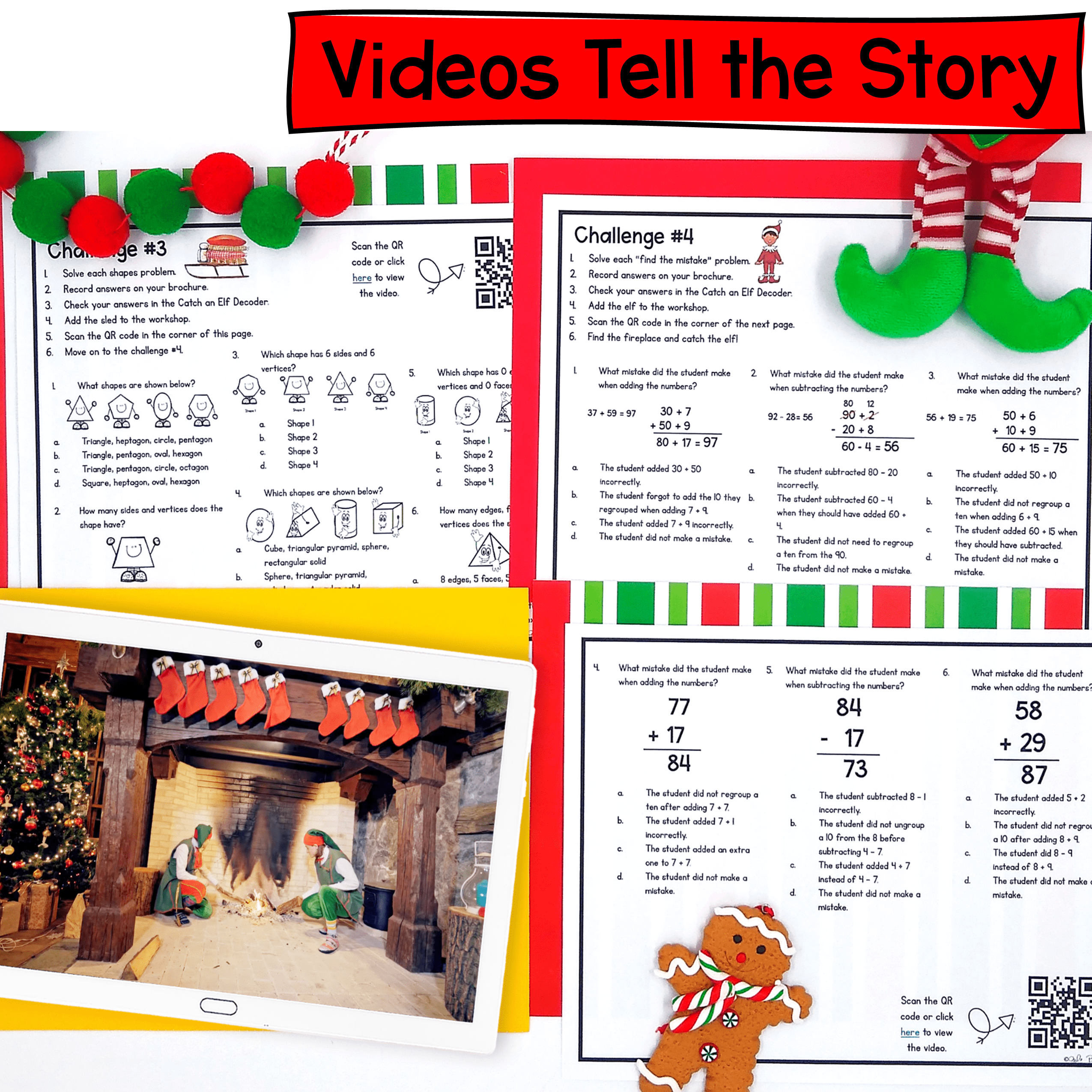 Christmas Elf - 2nd Grade Math Escape Room & Webscape Digital Activities - Image 3