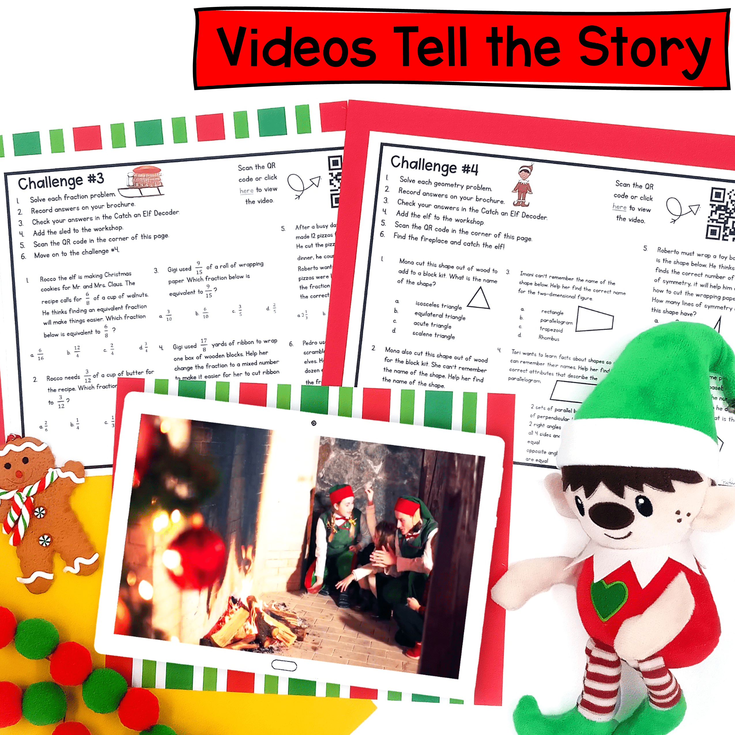 Christmas Elf - 4th Grade Math Escape Room & Webscape Digital Activities - Image 3
