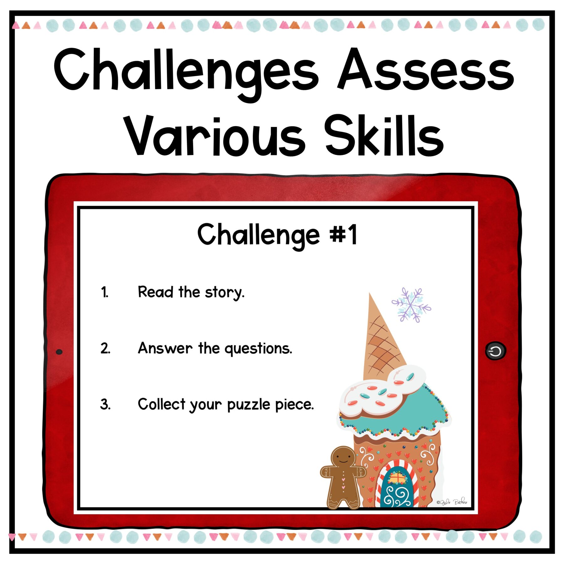 Gingerbread House Christmas Escape Room 1st Grade Reading Comprehension Activity - Image 11