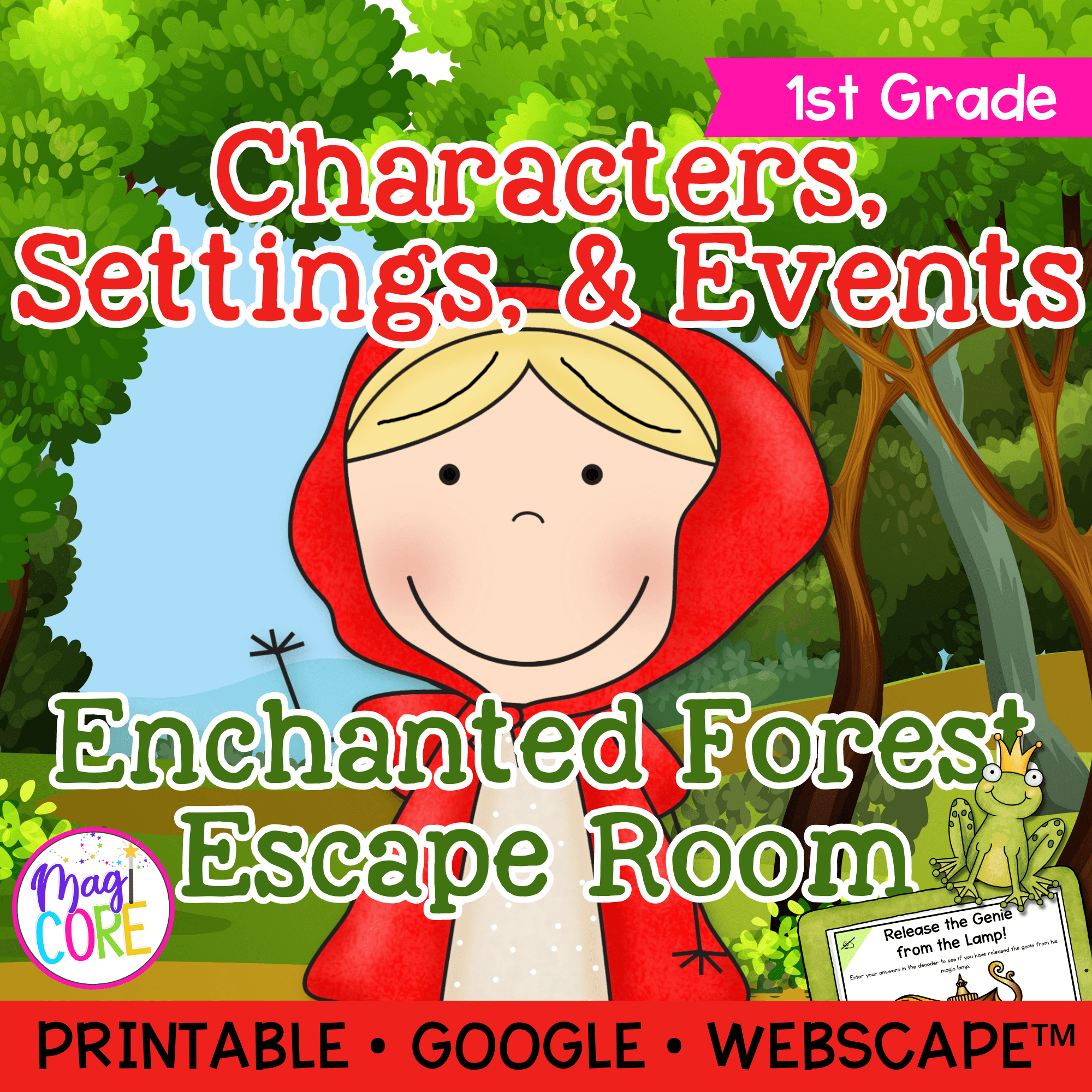 Enchanted Forest - Characters, Setting, & Events Webscape™ Escape Room 1st Grade