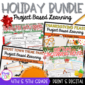 Holiday Project Based Learning Growing Bundle - 4th-5th Grade - Digital & Print