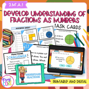 Understand Fractions - 3rd Grade Math Task Cards - 3.NF.A.1