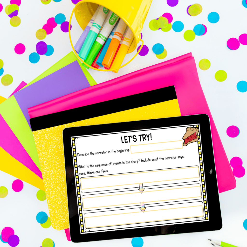Image showing a digital mini lesson about using mentor texts to learn how to determine character traits