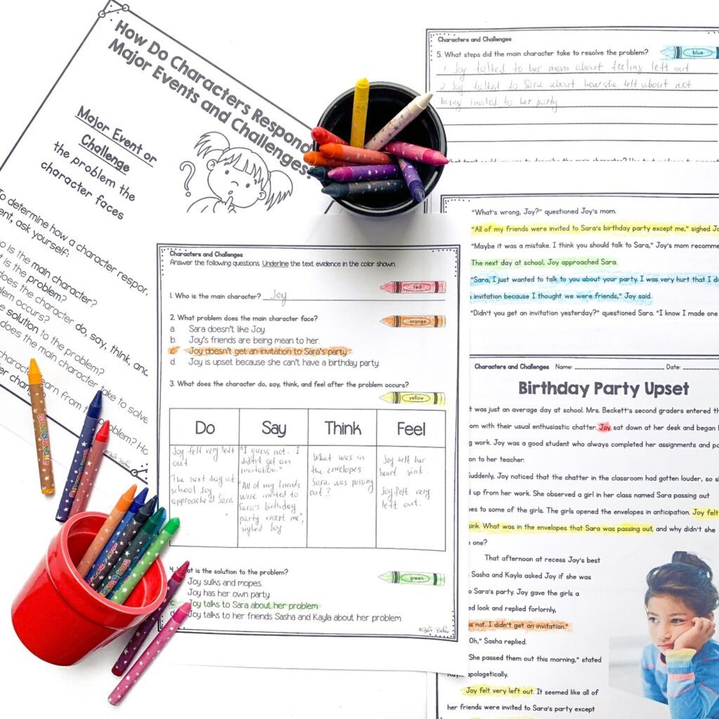 Analyzing characters in leveled passages to learn How to Teach Character Development