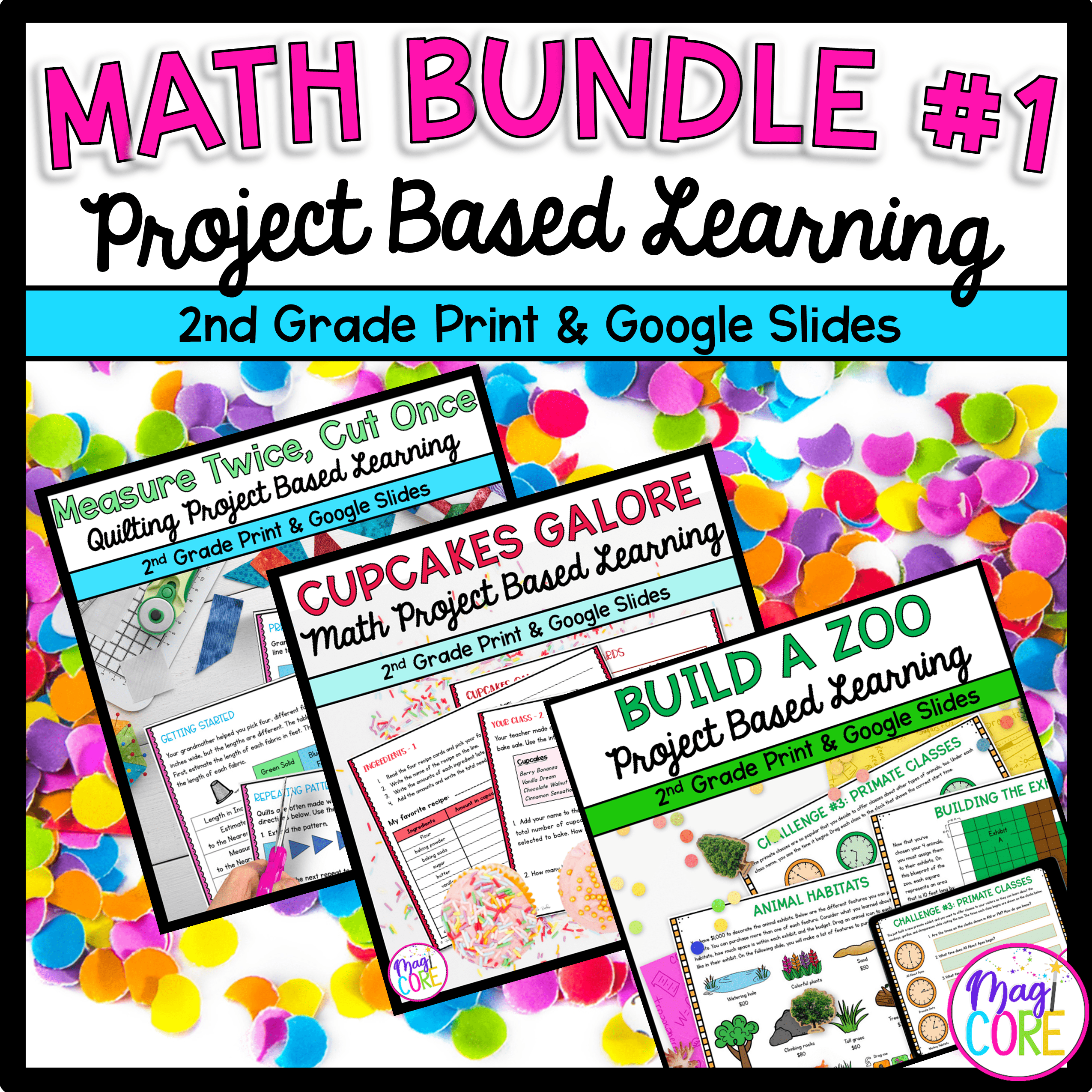 Project Based Learning Math Bundle #1 - 2nd Grade Math PBL