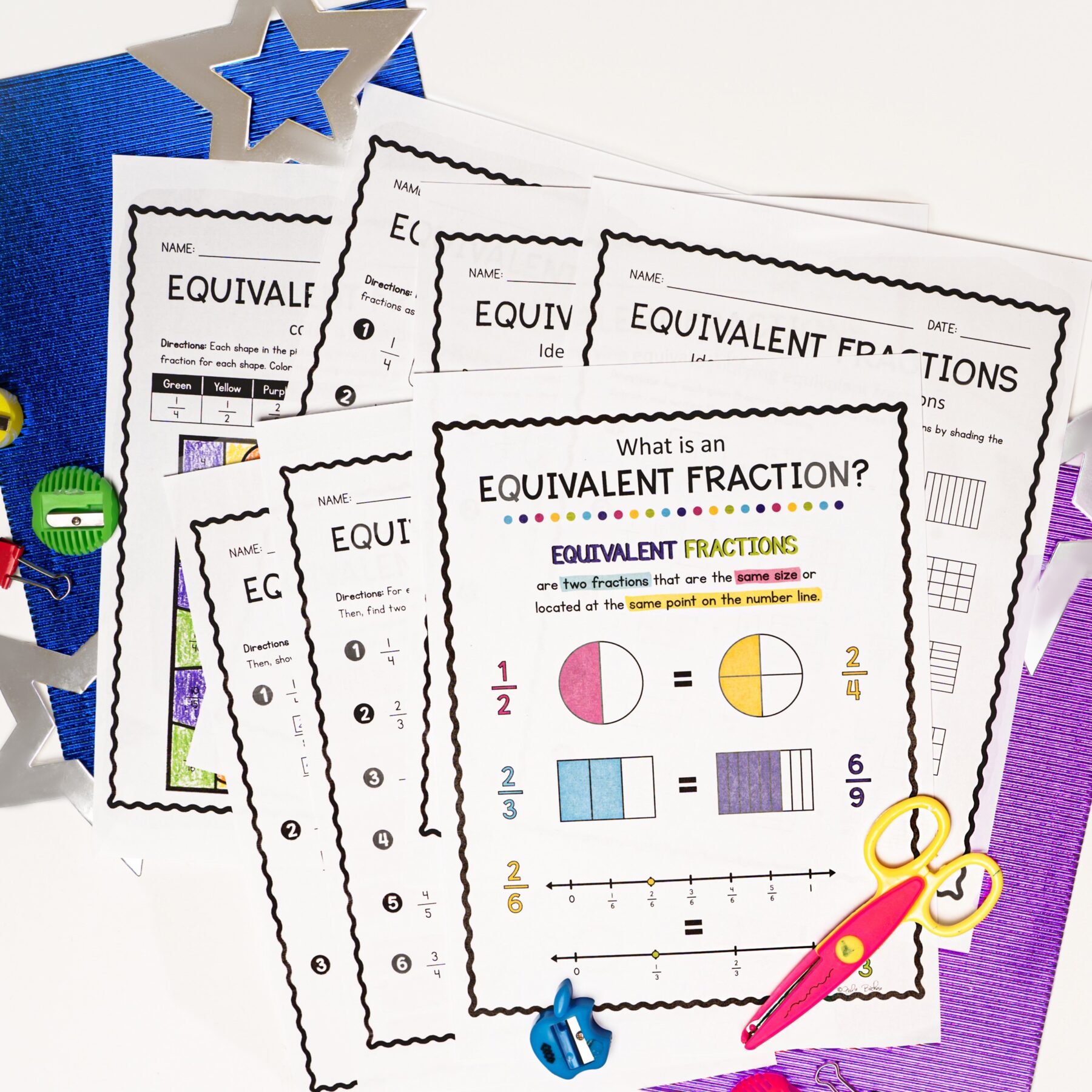 Equivalent Fractions - 4th Grade Math - Print & Digital 4.NF.A.1 - Image 2