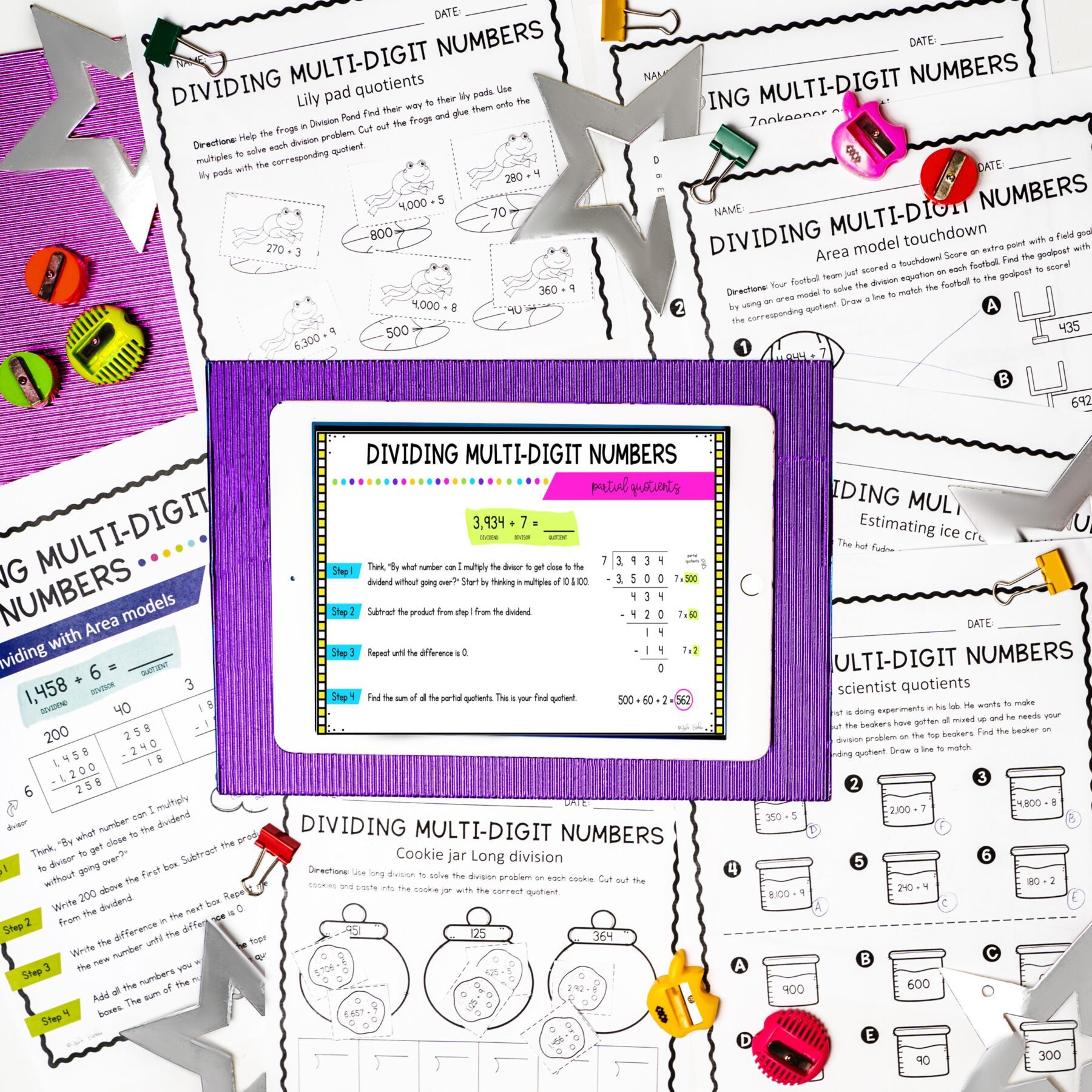Dividing Multi-Digit Numbers - 4th Grade Math - Print & Digital - 4.NBT.B.6 - Image 3