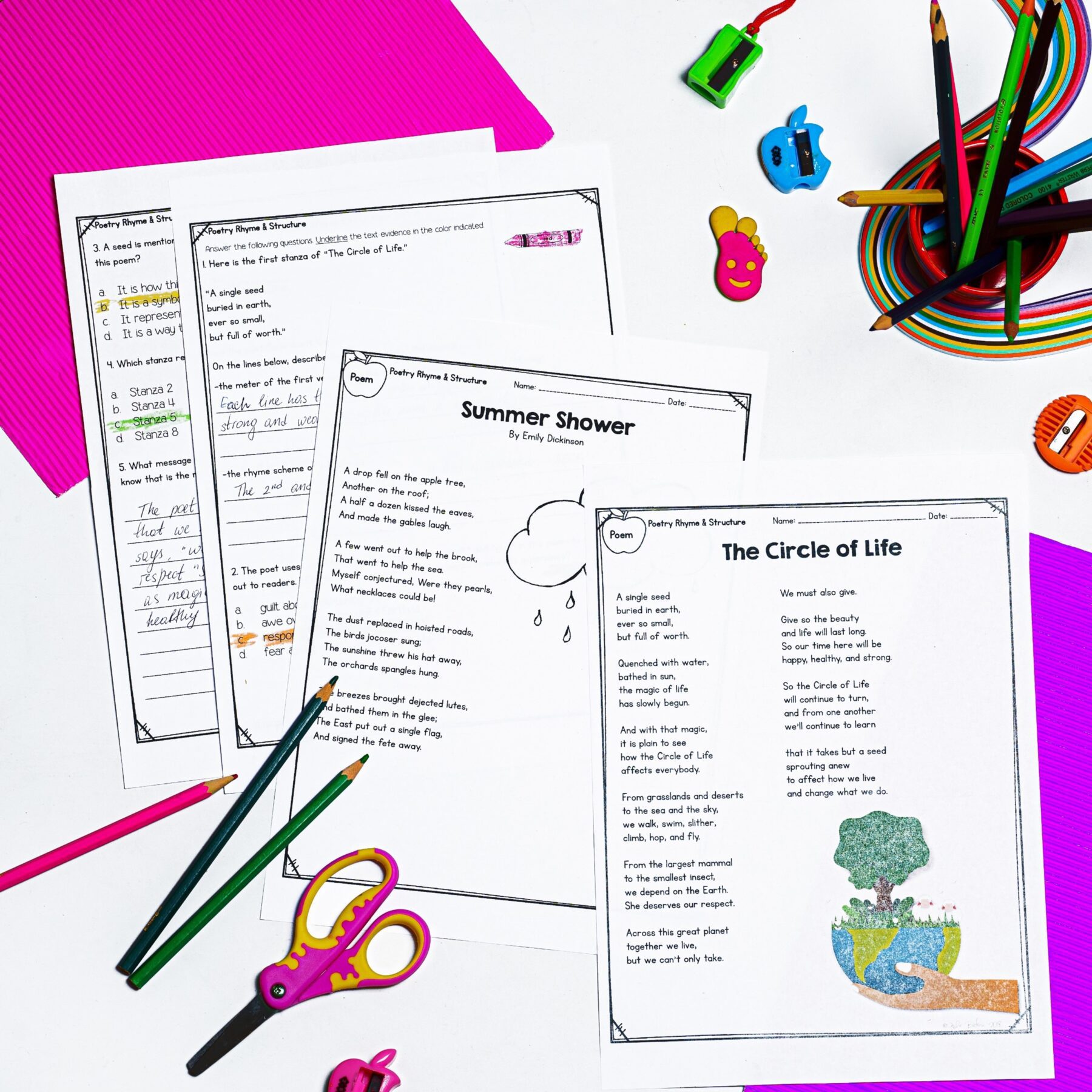 Poetry: Rhyme & Structure - 4th Grade Florida BEST Standards - ELA.4.R.1.4 - Image 3