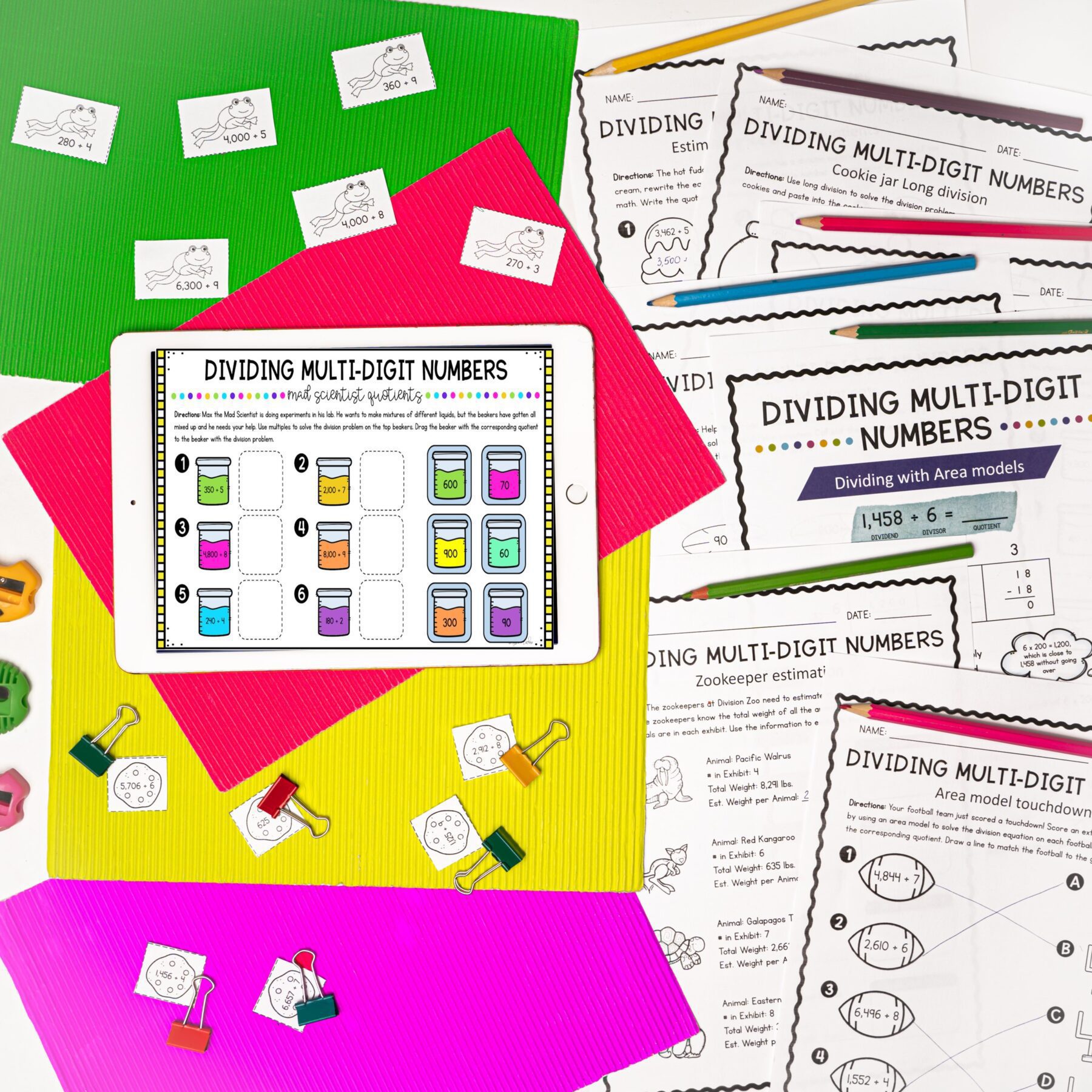 Dividing Multi-Digit Numbers - 4th Grade Math - Print & Digital - 4.NBT.B.6 - Image 4