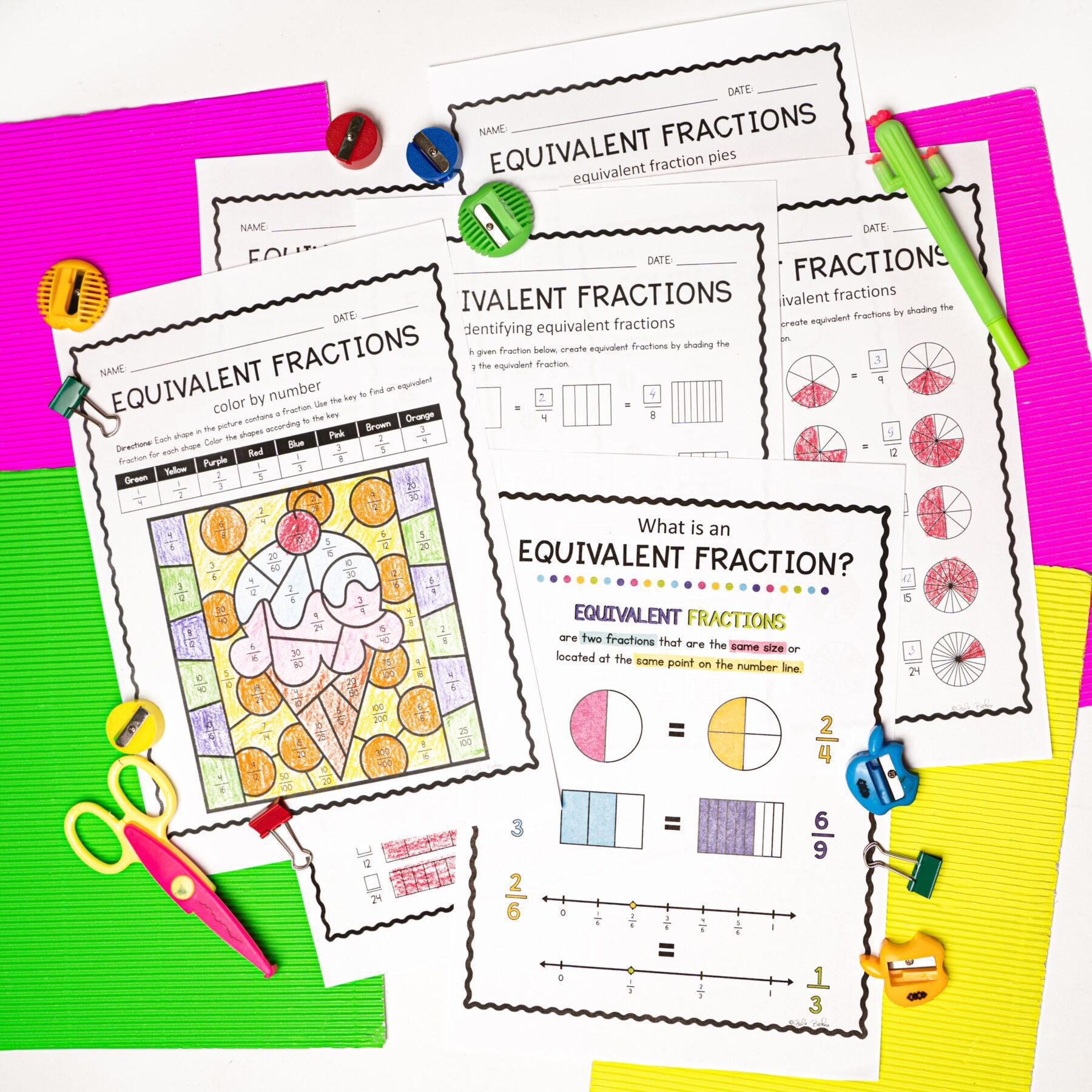 Equivalent Fractions - 4th Grade Math - Print & Digital 4.NF.A.1 - Image 4