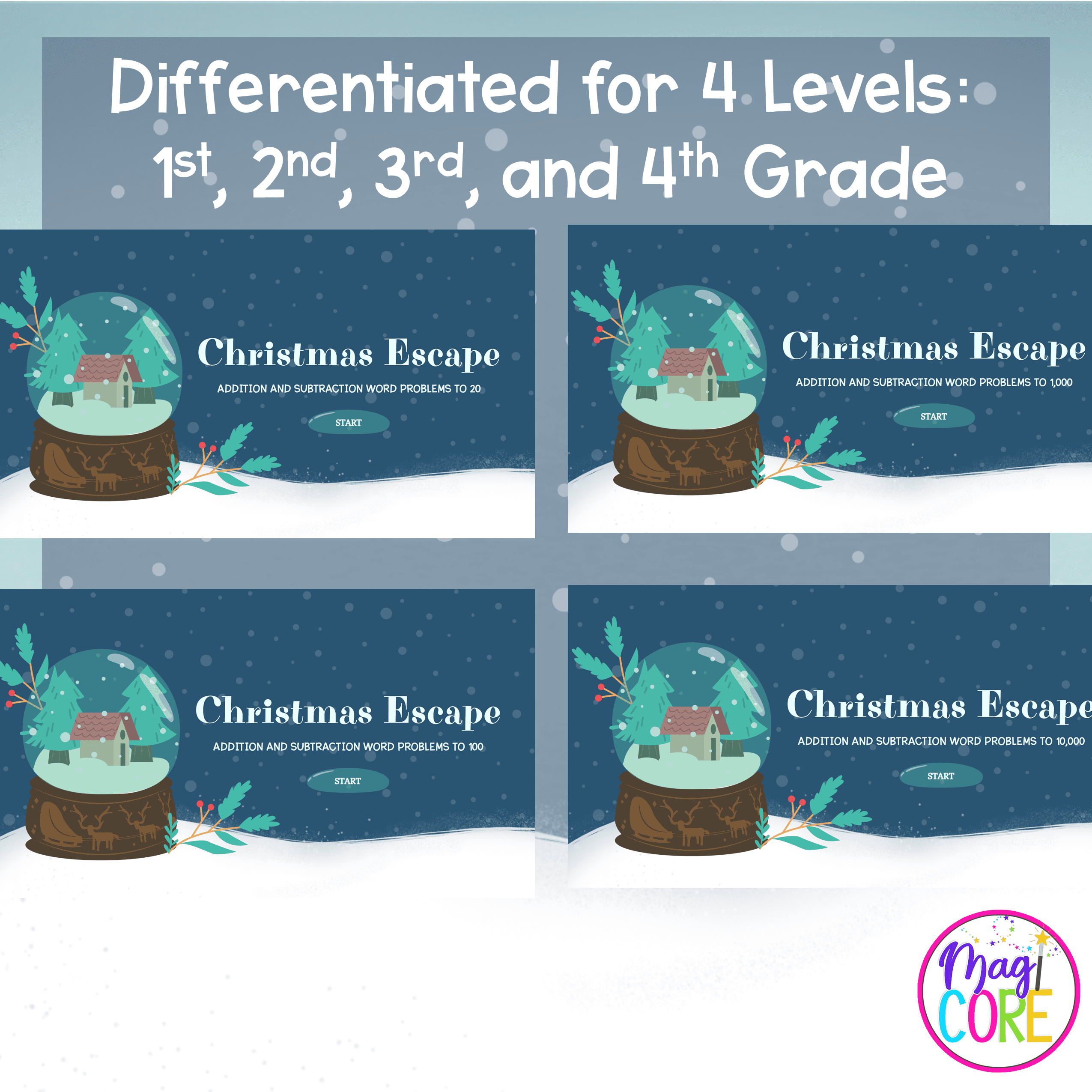 Christmas Mini Escape Room Differentiated Addition and Subtraction - Image 4