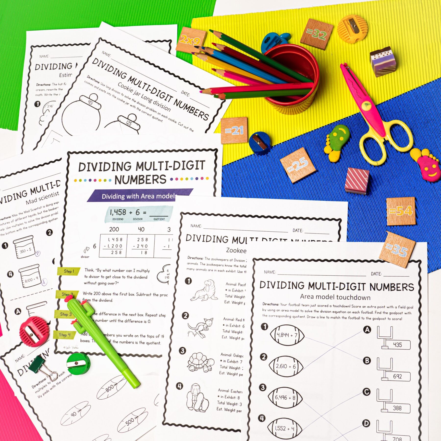 Dividing Multi-Digit Numbers - 4th Grade Math - Print & Digital - 4.NBT.B.6 - Image 5