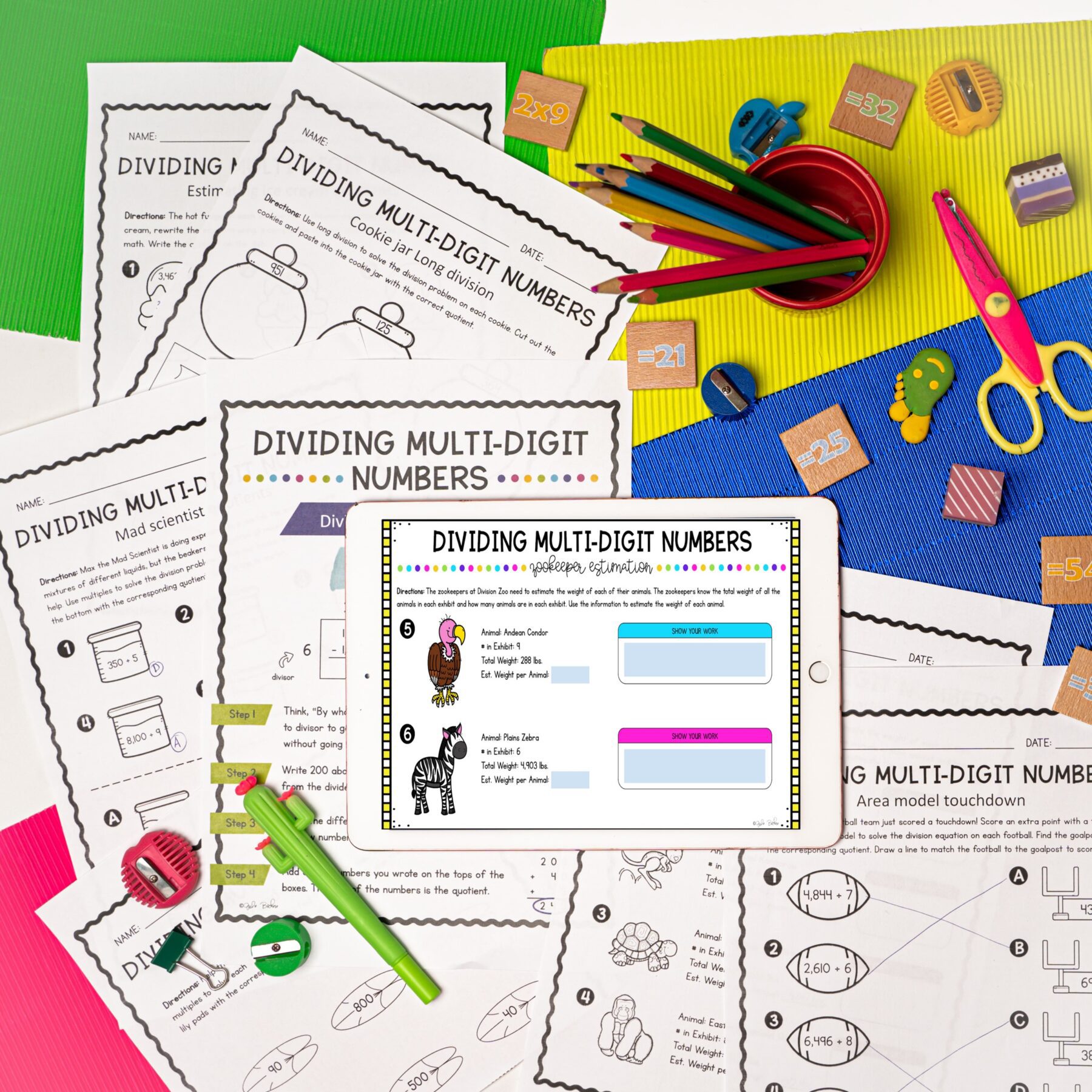 Dividing Multi-Digit Numbers - 4th Grade Math - Print & Digital - 4.NBT.B.6 - Image 6