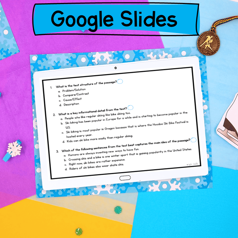 Winter Sports Reading Comprehension Escape Room & Webscape 4th 5th Grade Passage - Image 8