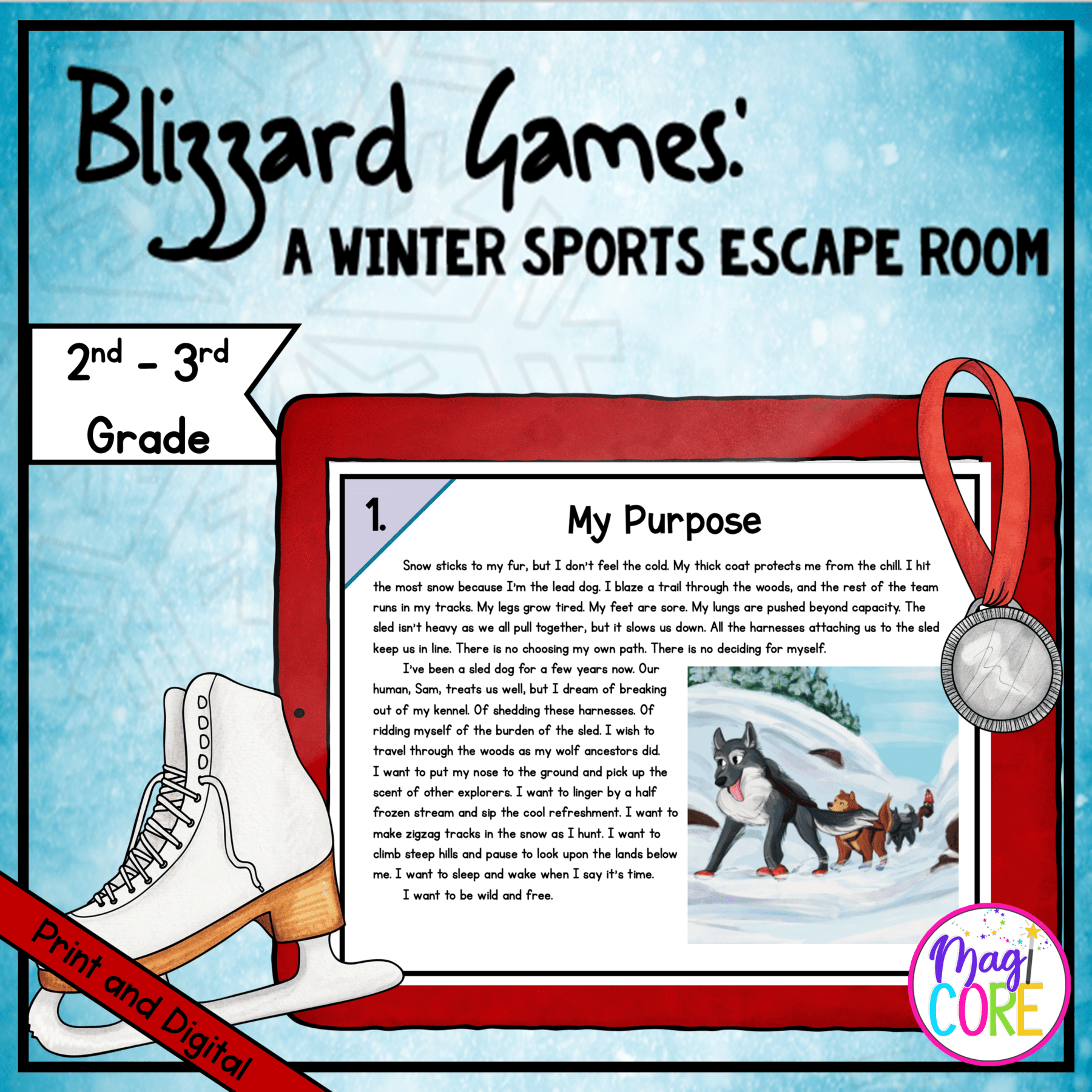 Winter Escape Room & Webscape Bundle 2nd 3rd Grade Digital Printable Activities - Image 15
