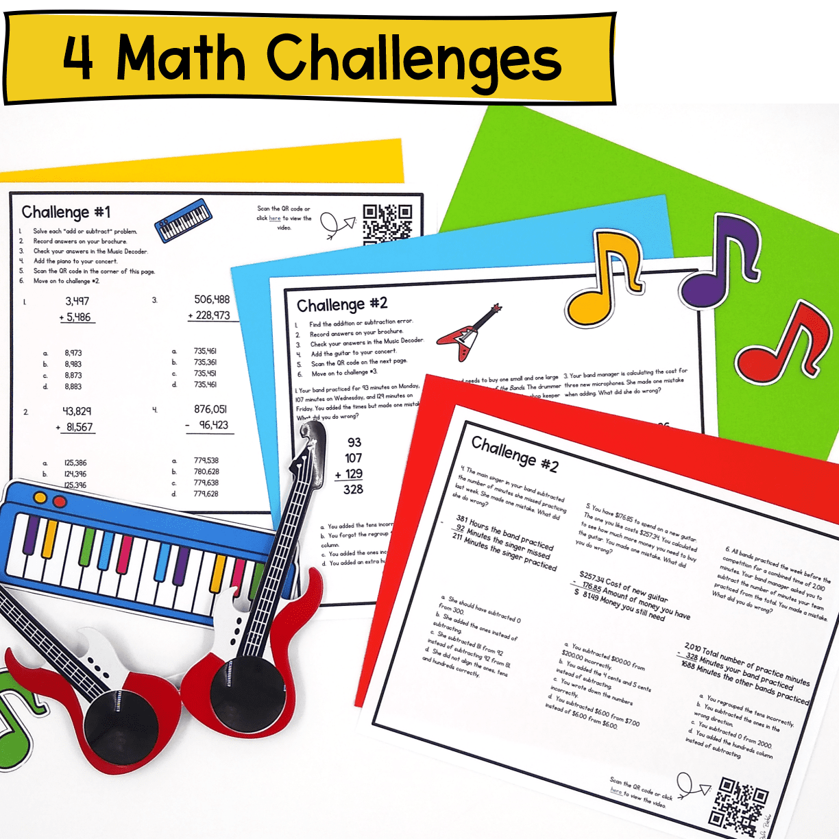 Add & Subtract to One Million Standard Algorithm Escape Room 4th Grade 4.NBT.B.4 - Image 2