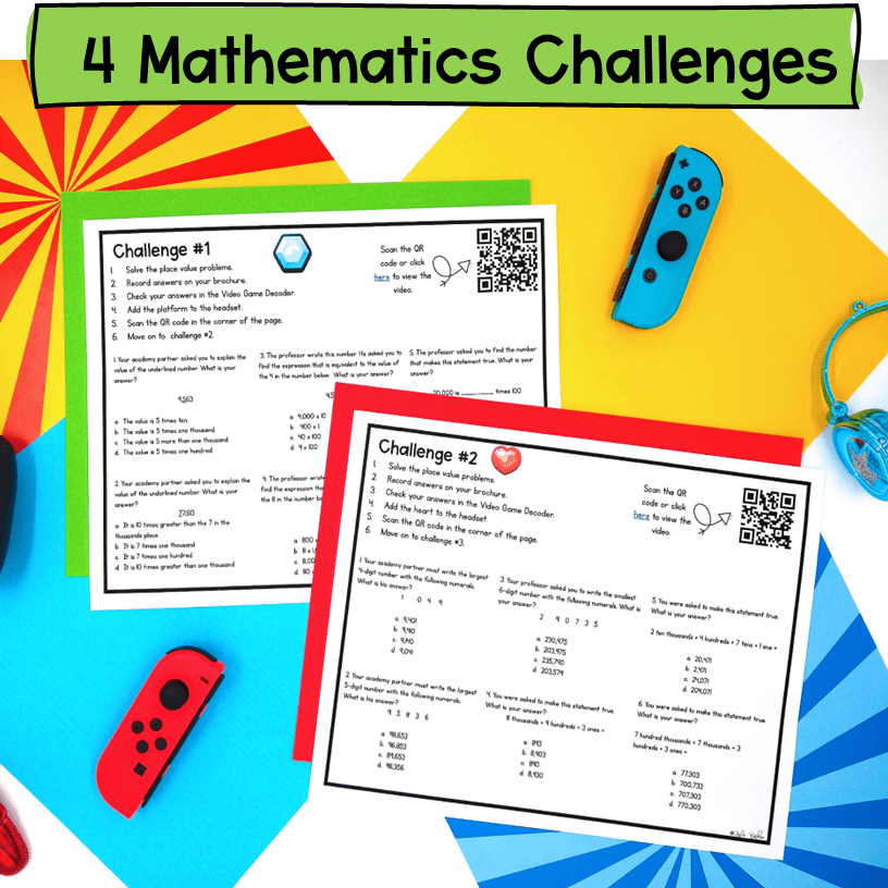 Place Value Math Video Game Escape Room & Webscape™ 4th Grade Patterns Rounding - Image 2