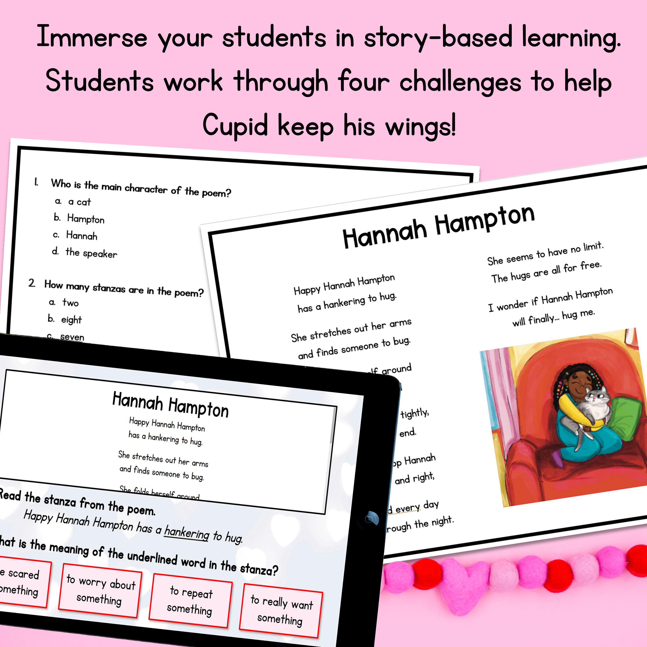 Help Cupid Valentine's Day Poetry Escape Room & Webscape™ 2nd & 3rd Grade Poems - Image 2