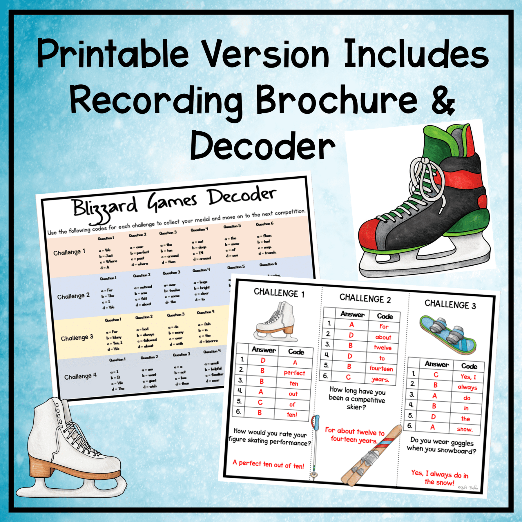 Winter Escape Room & Webscape Bundle 2nd 3rd Grade Digital Printable Activities - Image 3