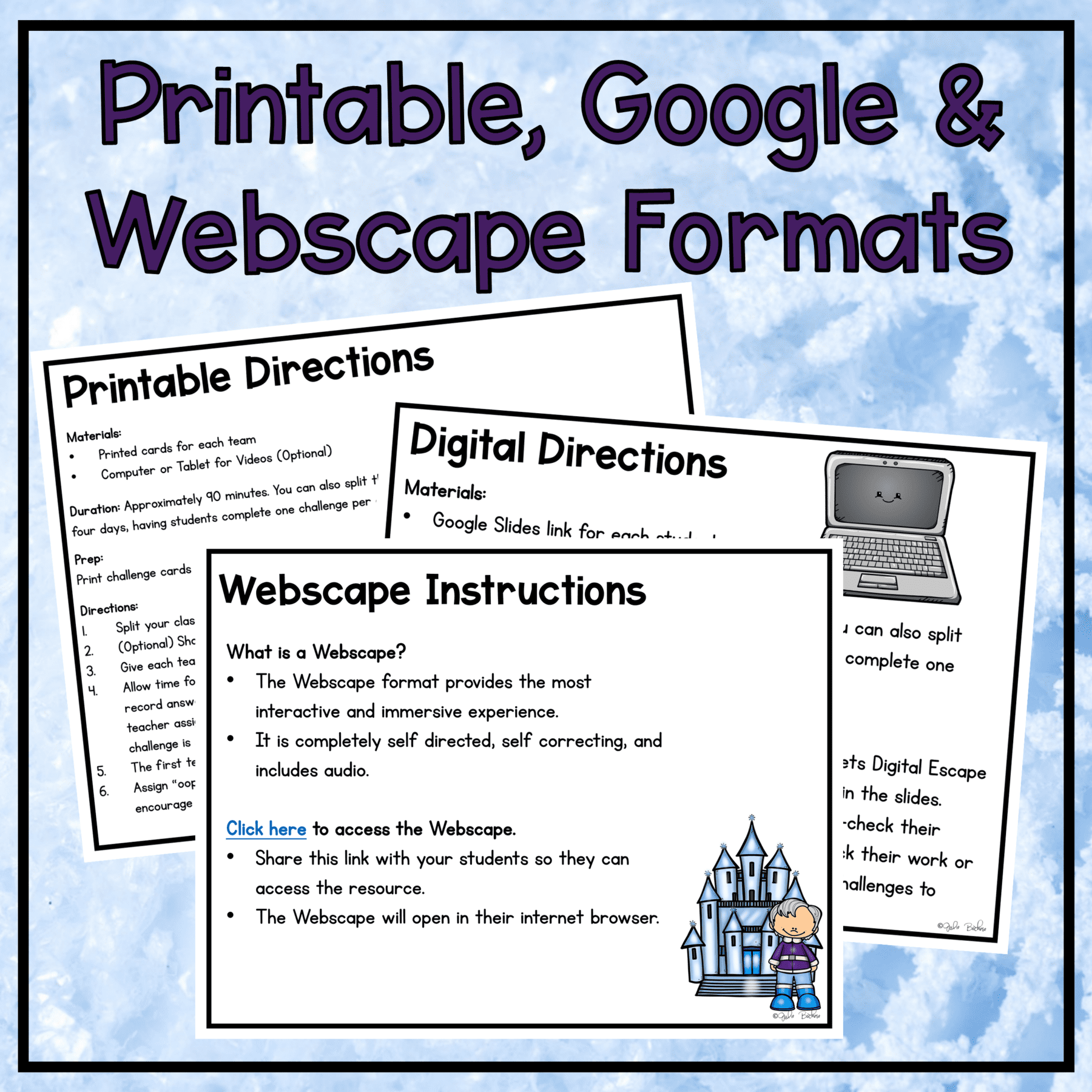 Winter Escape Room & Webscape Bundle 2nd 3rd Grade Digital Printable Activities - Image 26
