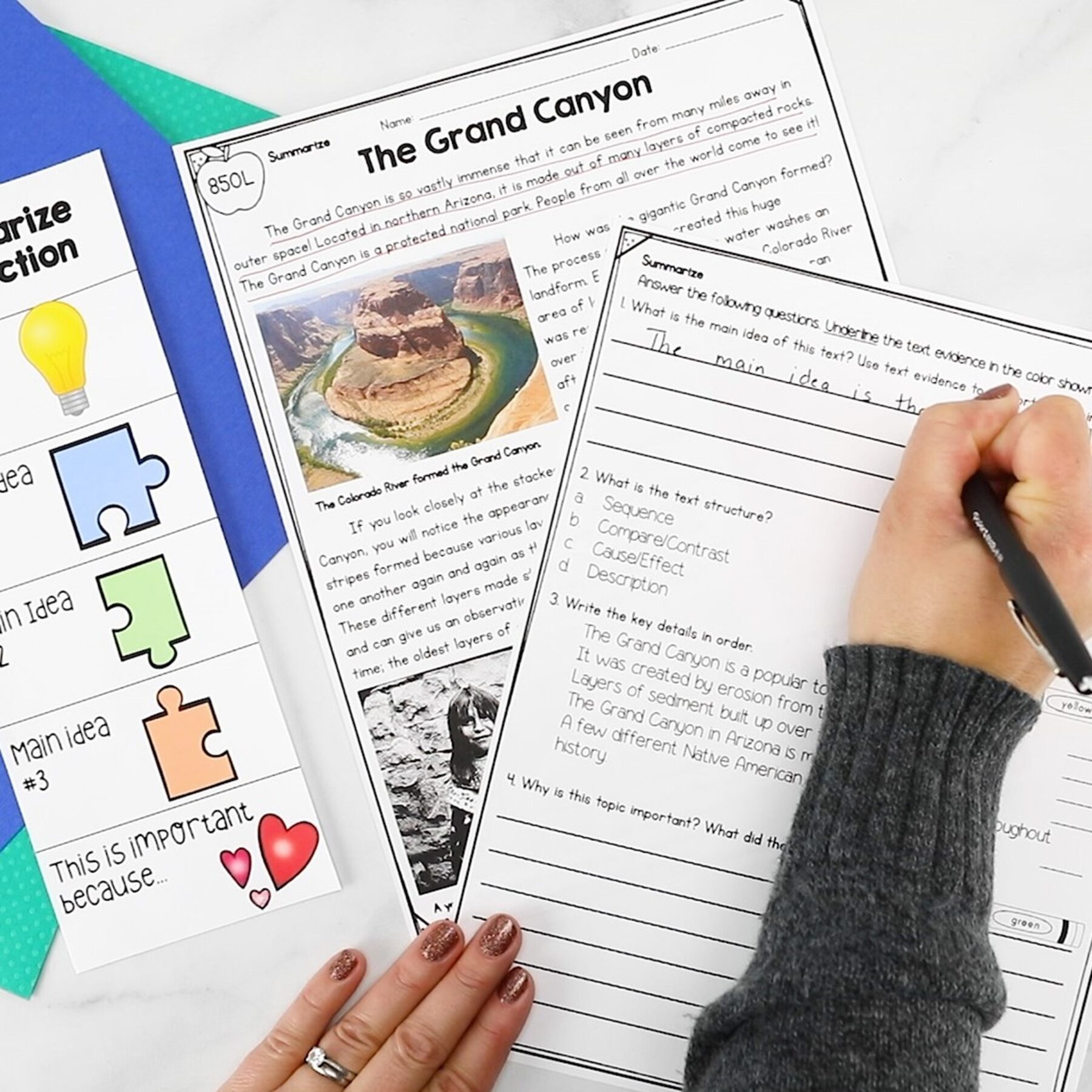 Summarize Nonfiction - 4th & 5th Florida BEST Standards - ELA.4.R.3.2 / 5.R.3.2 - Image 3