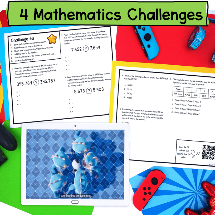 Place Value Math Video Game Escape Room & Webscape™ 4th Grade Patterns Rounding - Image 3